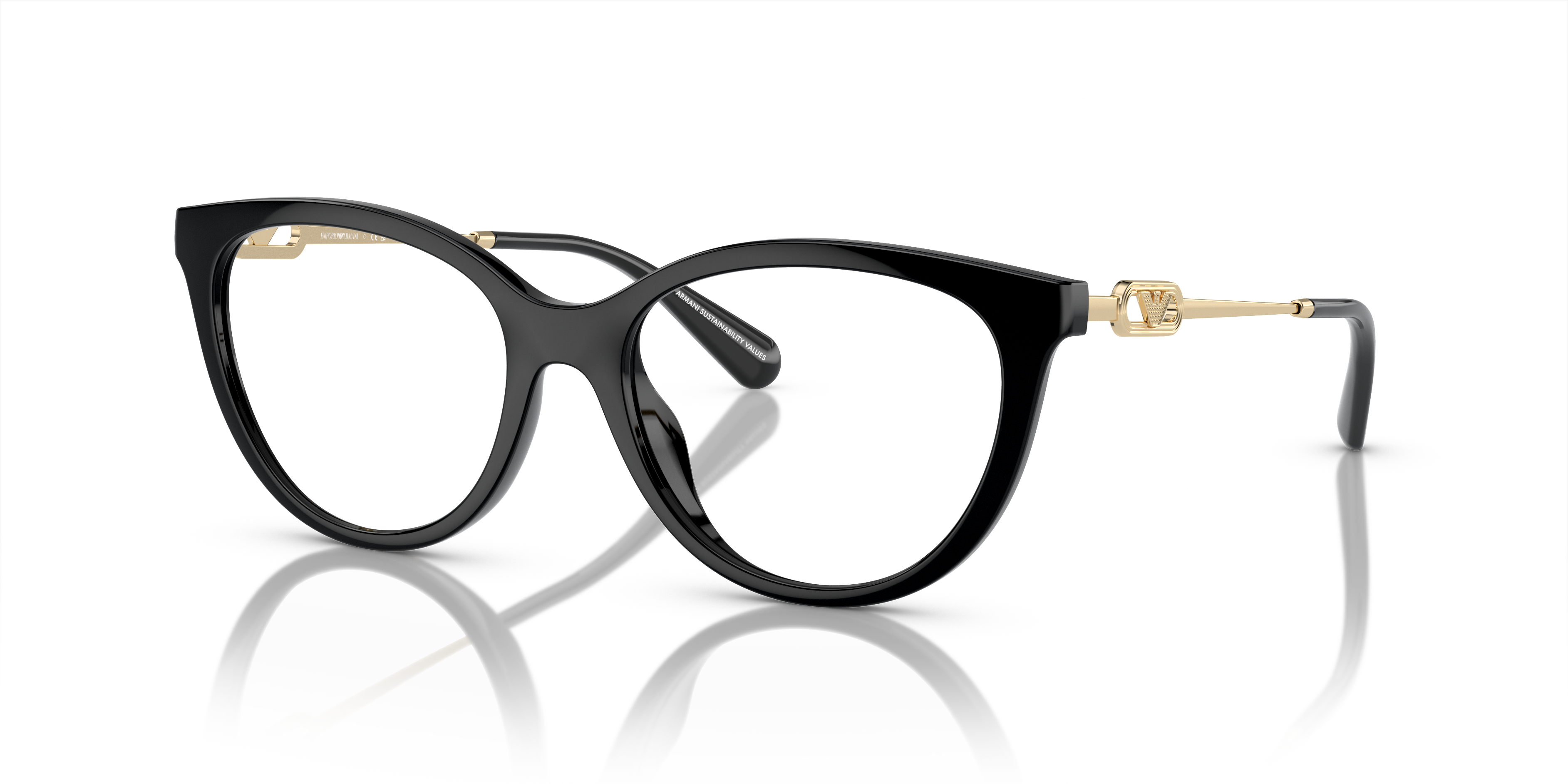 Occhiali da vista con clip-on Emporio Armani EA4213U 50171W Nero lucido