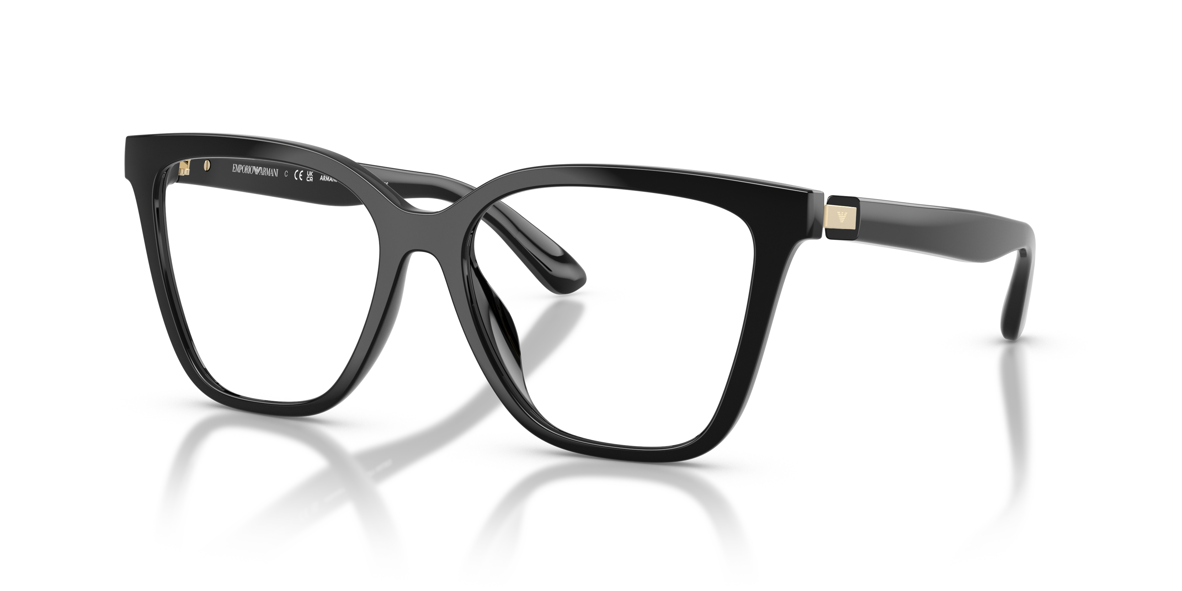 Occhiali da vista con clip-on Emporio Armani EA4254U 50171W Nero lucido