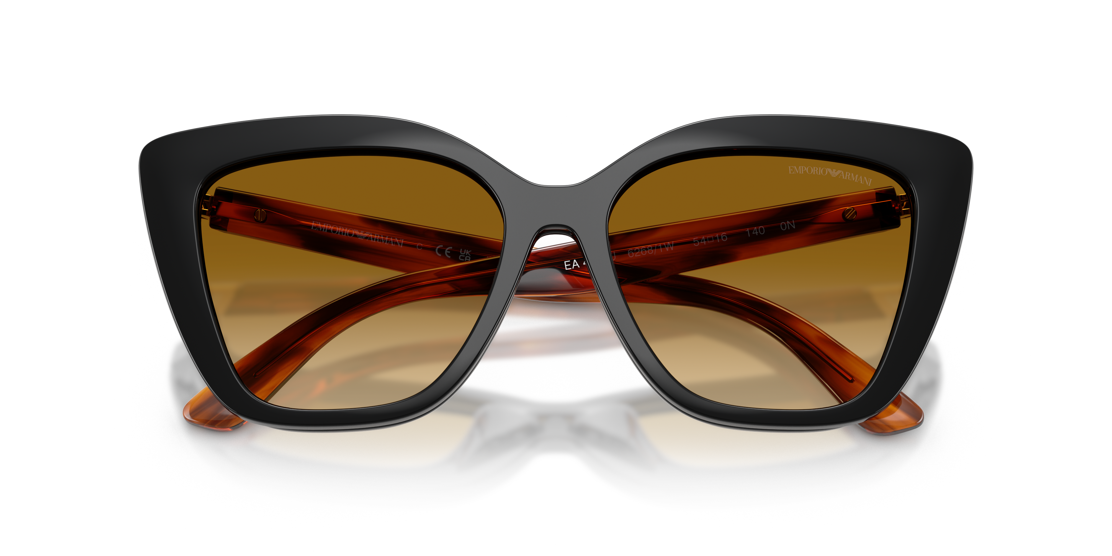 Occhiali da vista con clip-on Emporio Armani EA4254U 62681W Nero lucido
