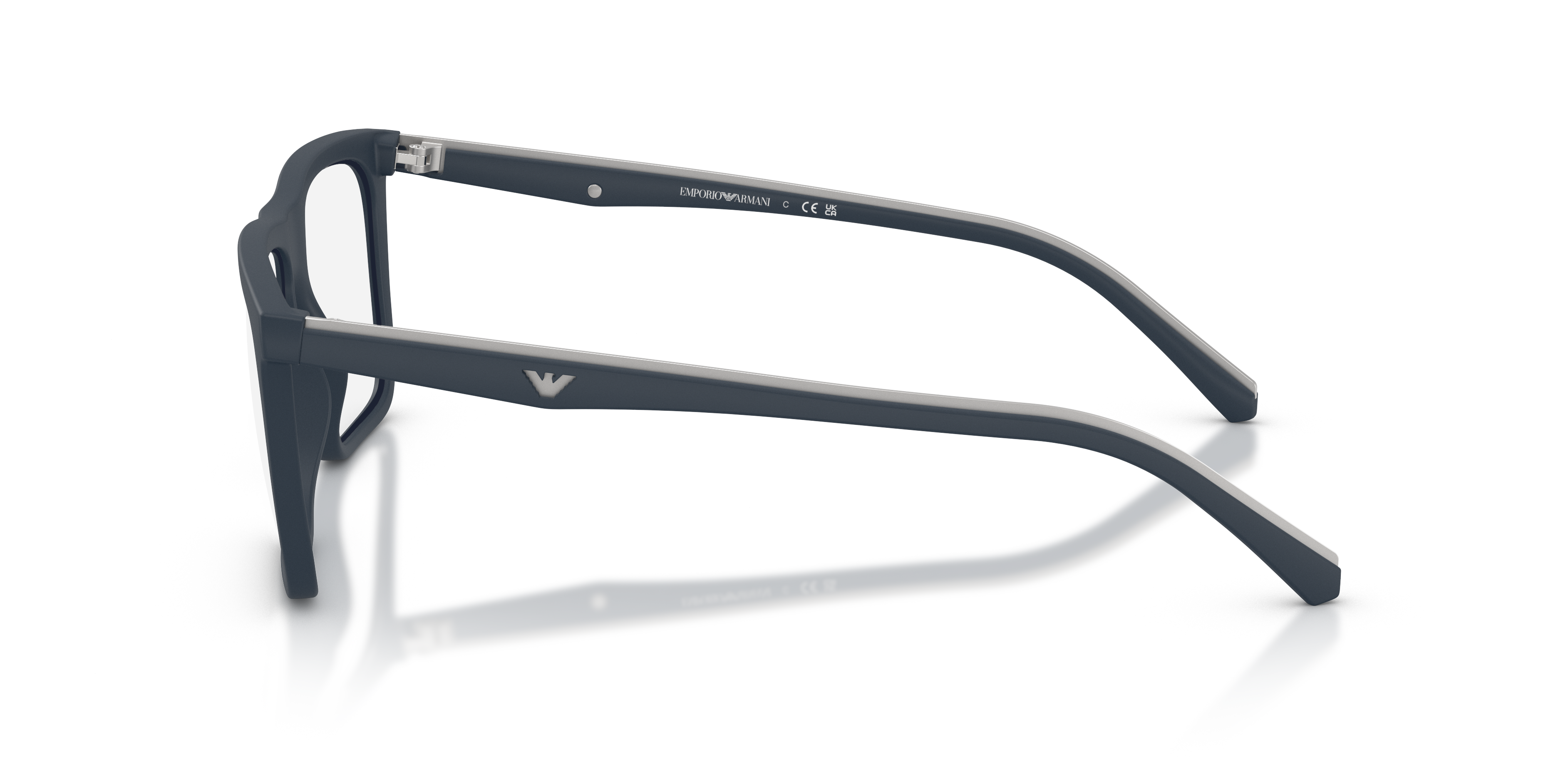 Occhiali da vista con clip-on Emporio Armani EA4258 50881W Blu opaco