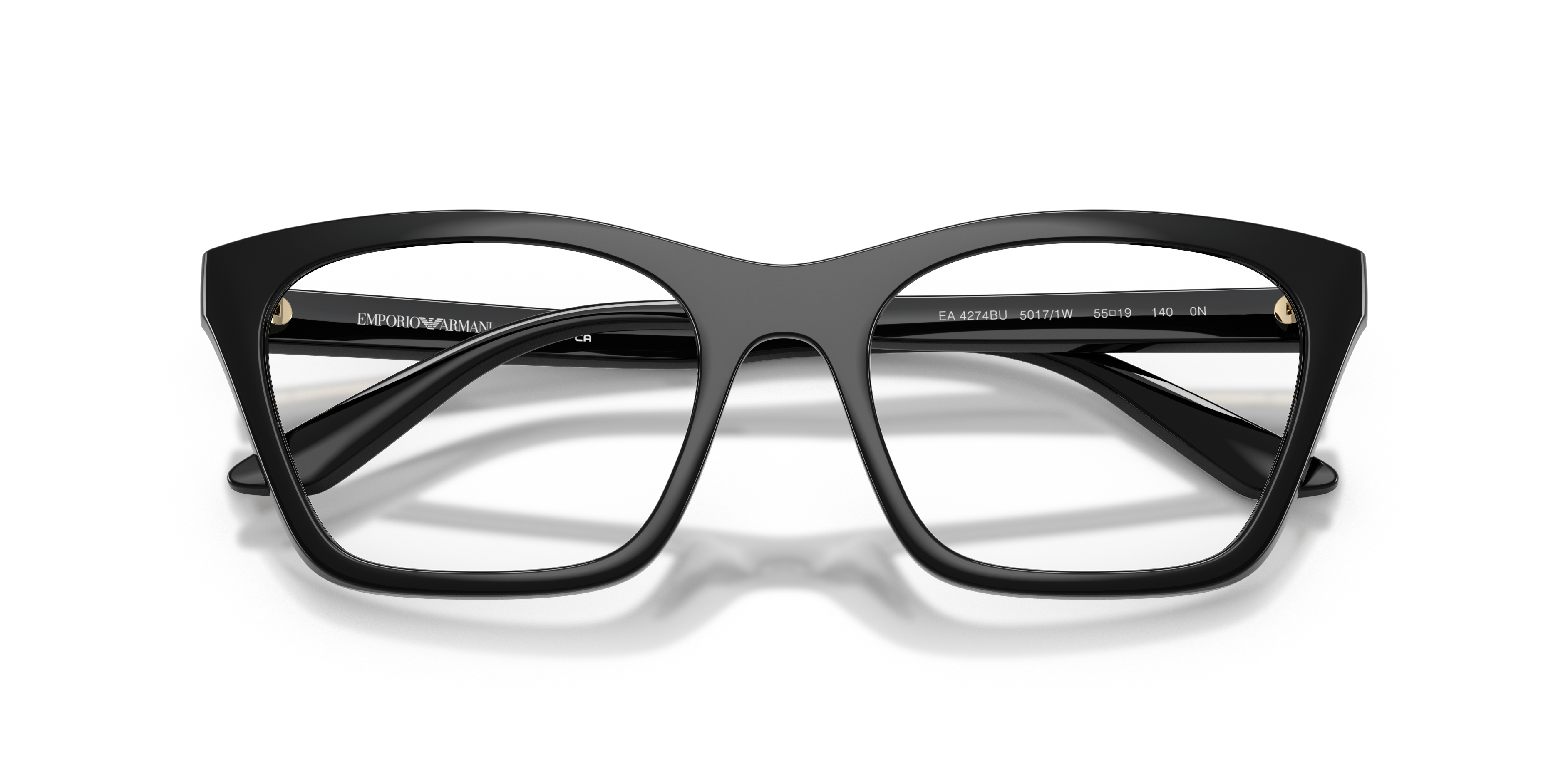 Occhiali da vista con clip-on Emporio Armani EA4274BU 50171W Nero lucido