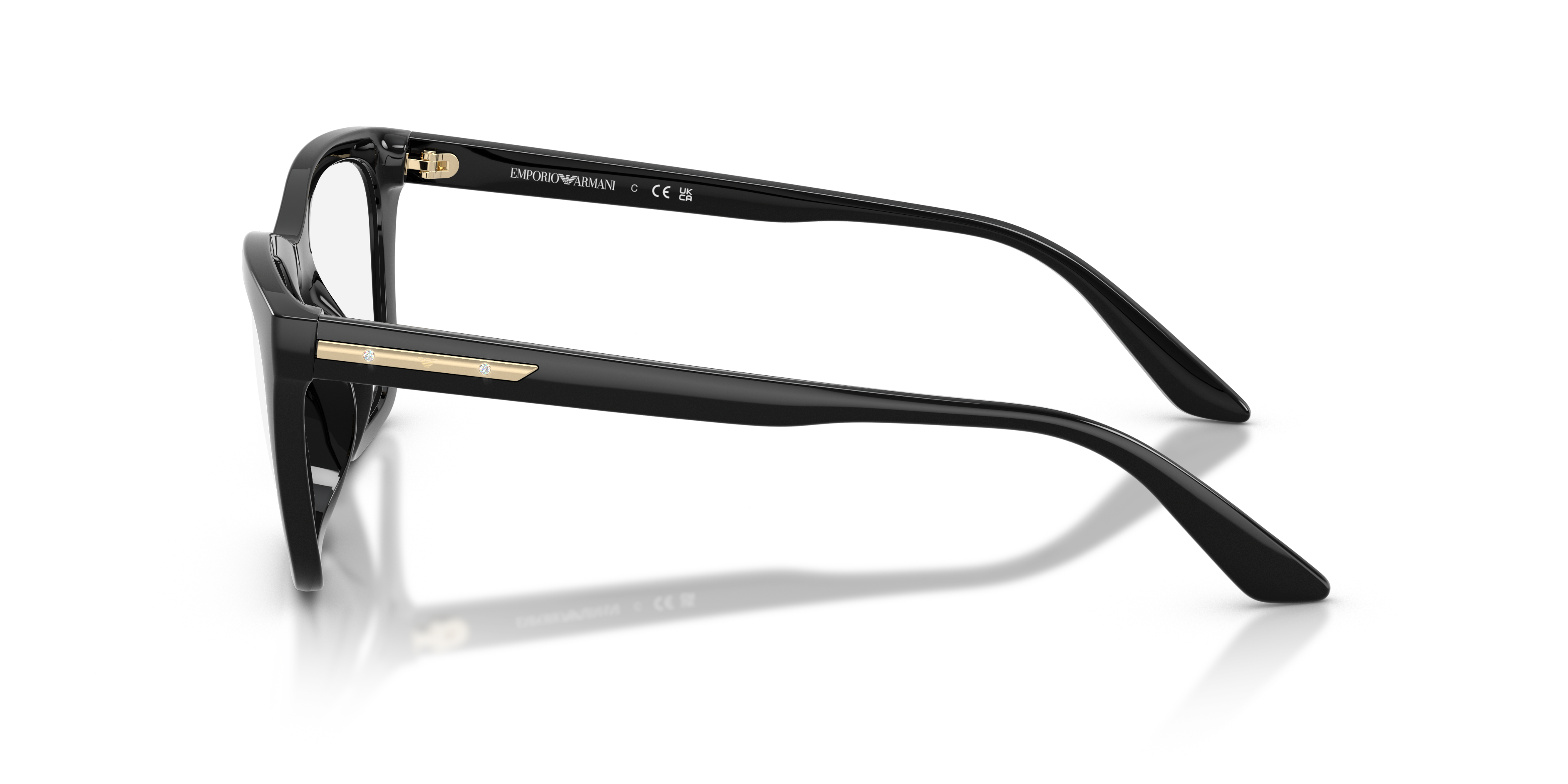 Occhiali da vista con clip-on Emporio Armani EA4274BU 50171W Nero lucido