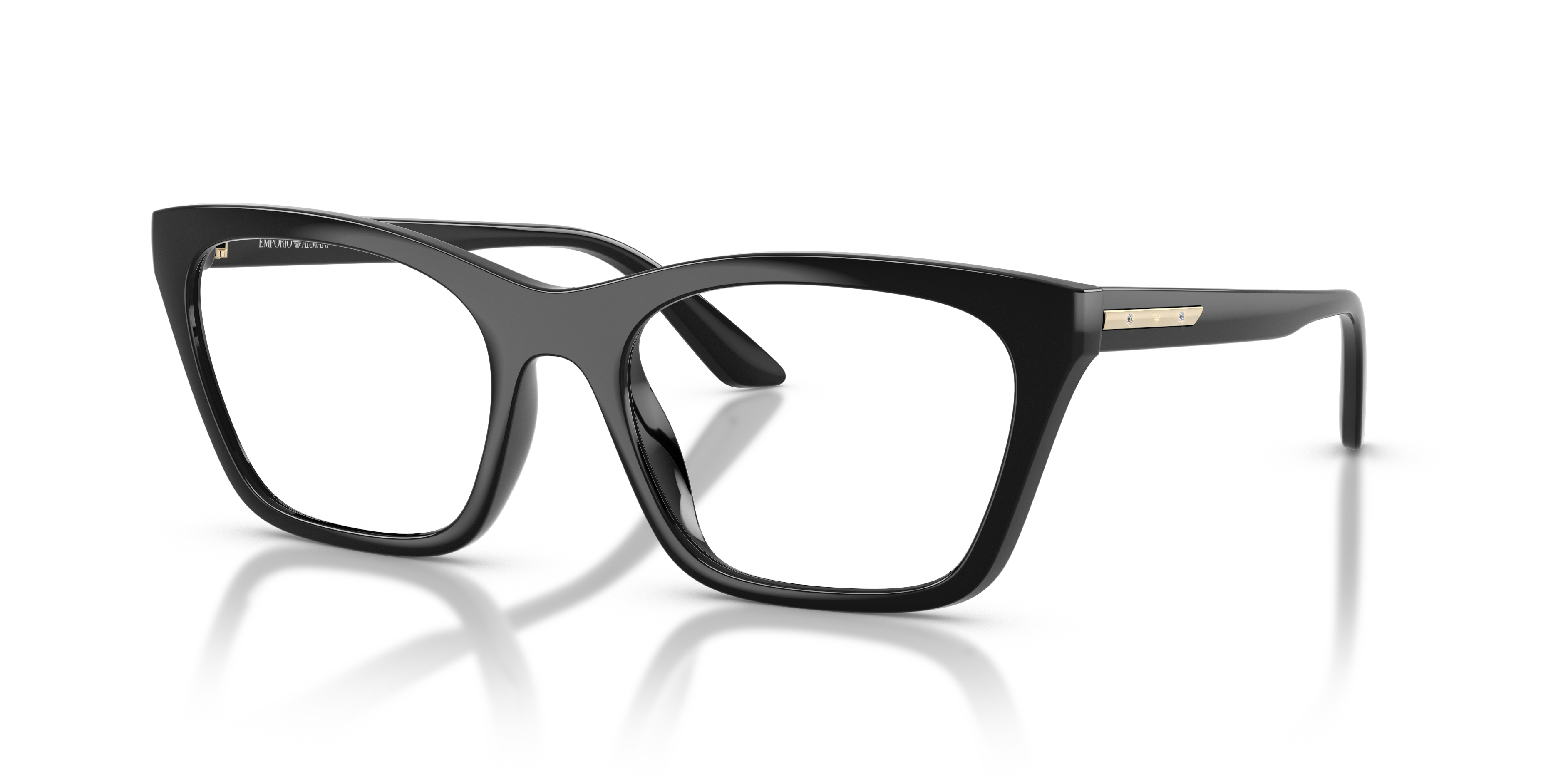 Occhiali da vista con clip-on Emporio Armani EA4274BU 50171W Nero lucido