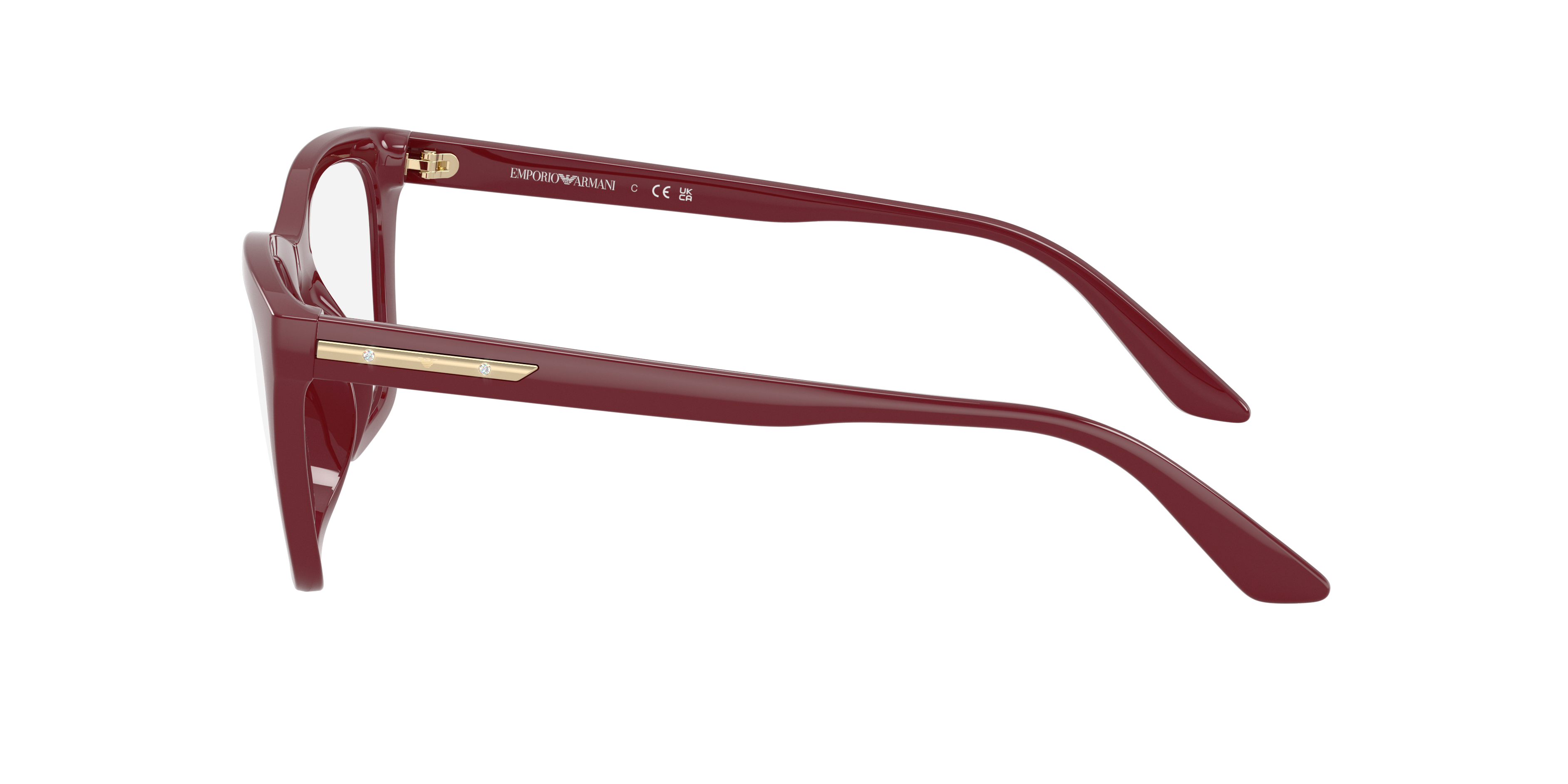 Occhiali da vista con clip-on Emporio Armani EA4274BU 52611W Bordeaux lucido