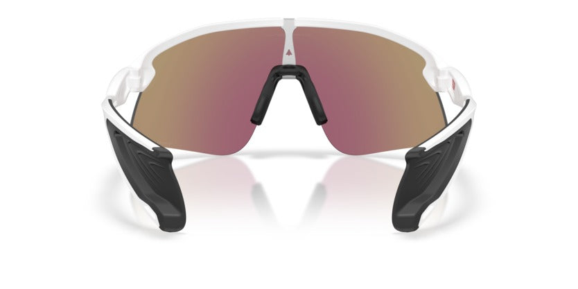 Occhiali da sole sportivi Oakley OO9518 04 Stunt devil s Matte White Prizm sapphire