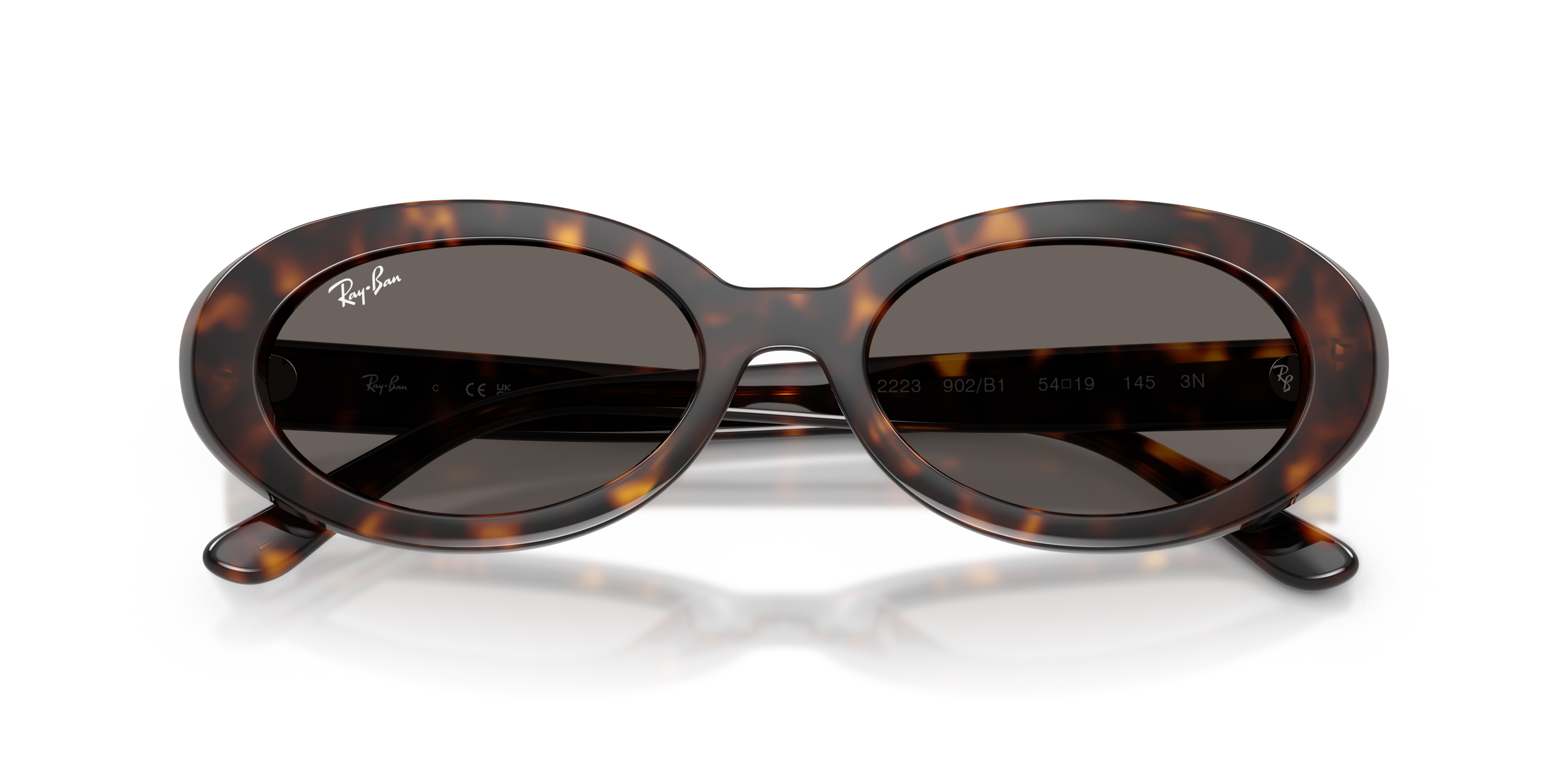 Occhiali da sole da donna Ray-Ban RB2223 902/B1 Havana