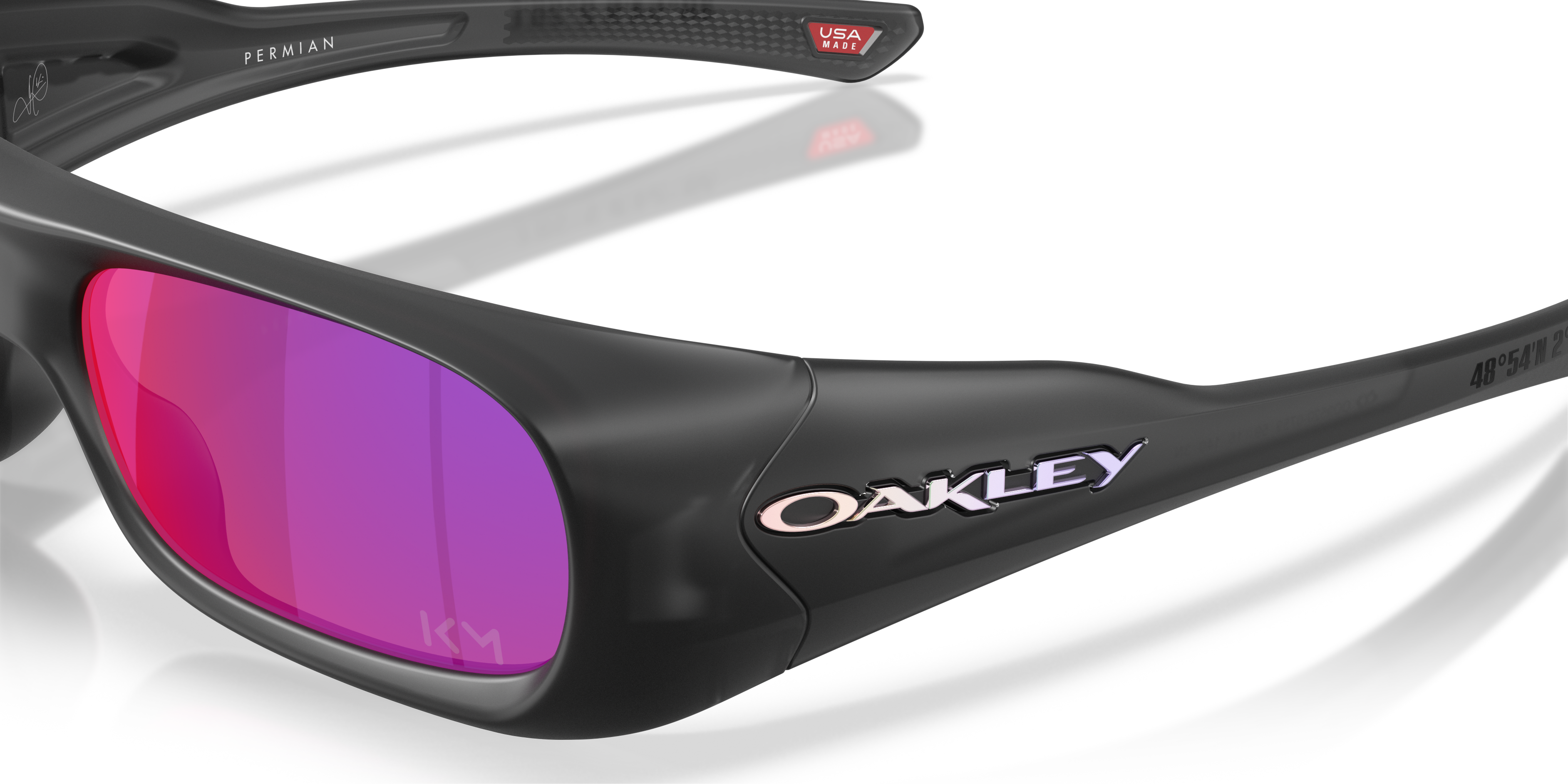 Occhiali da sole sportivi Oakley OO9520 Permian 952007 Black ink opaco