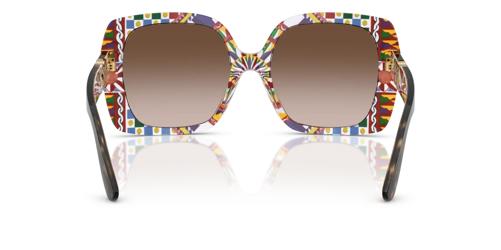 Occhiali da sole da donna Dolce & Gabbana DG4475 321713 Havana su stampa carretto - Pistilleria