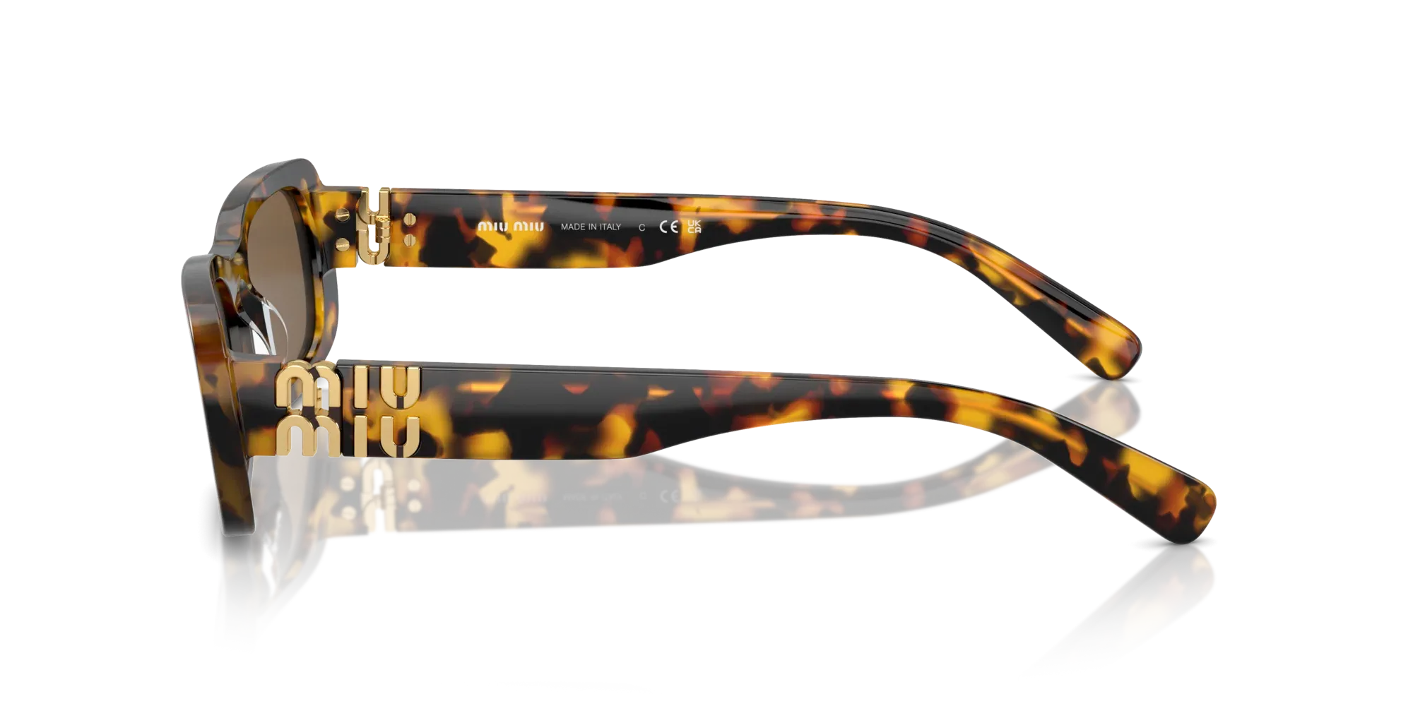 Occhiali da sole da donna Miu Miu MU 08ZS VAU06B Havana miele - Pistilleria