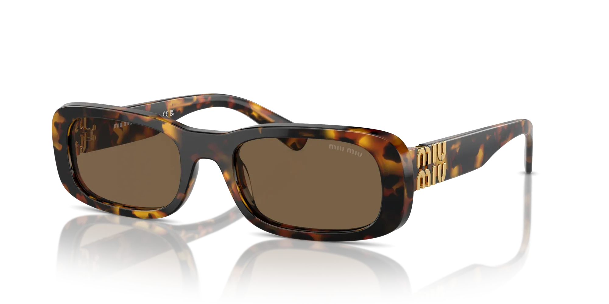 Occhiali da sole da donna Miu Miu MU 08ZS VAU06B Havana miele - Pistilleria