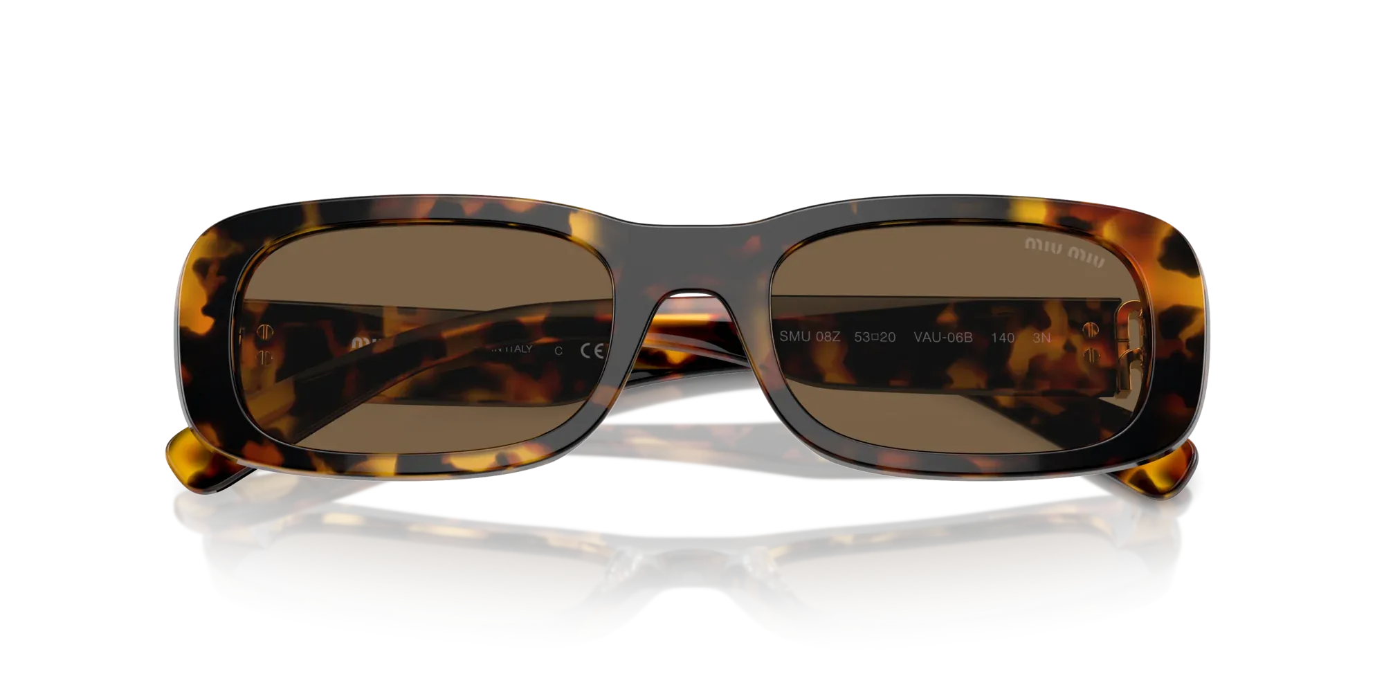 Occhiali da sole da donna Miu Miu MU 08ZS VAU06B Havana miele - Pistilleria