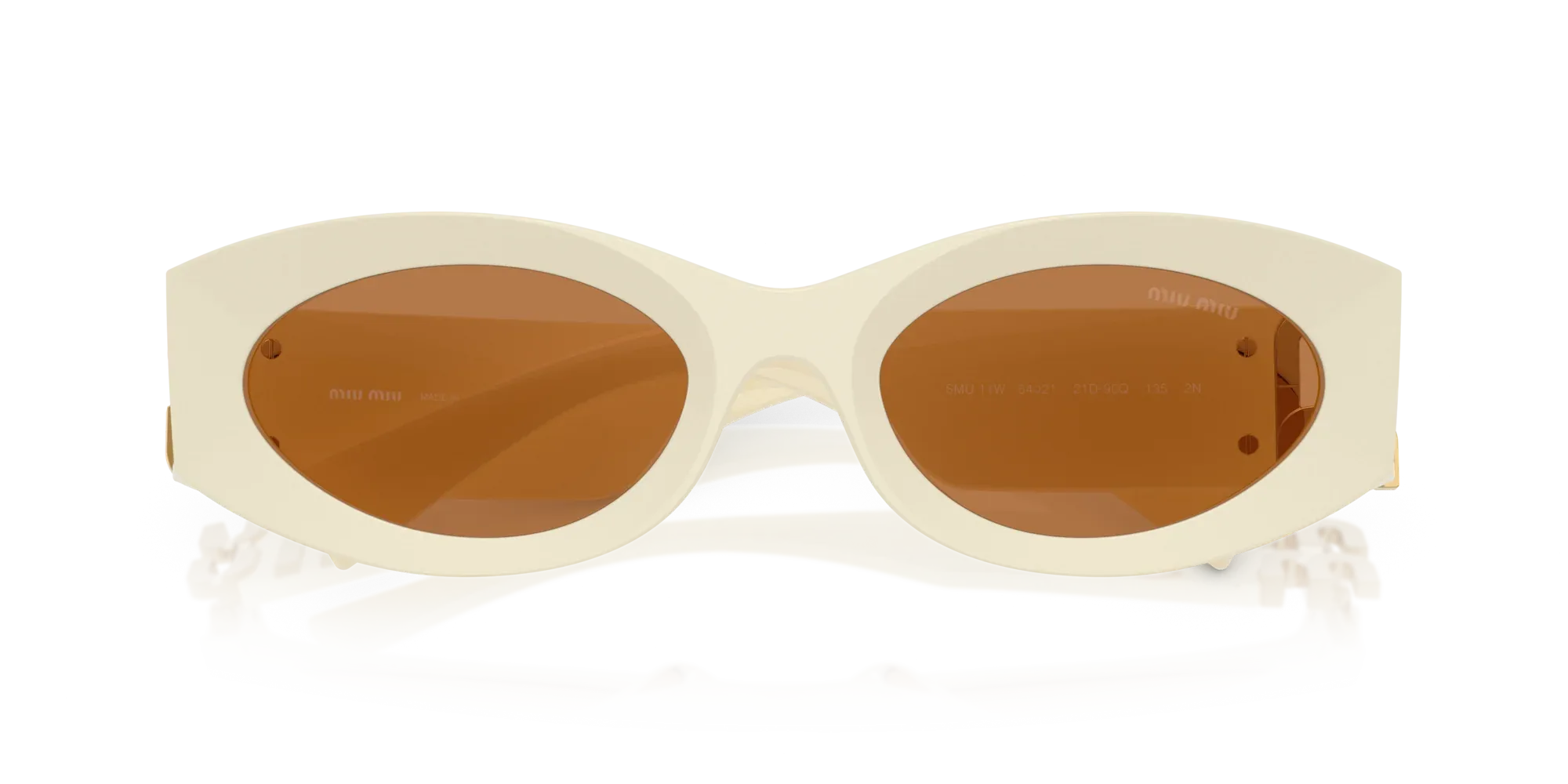 Occhiali da sole da donna Miu Miu MU 11WS 21D90Q Bianco latte - Pistilleria