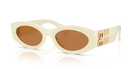 Occhiali da sole da donna Miu Miu MU 11WS 21D90Q Bianco latte - Pistilleria