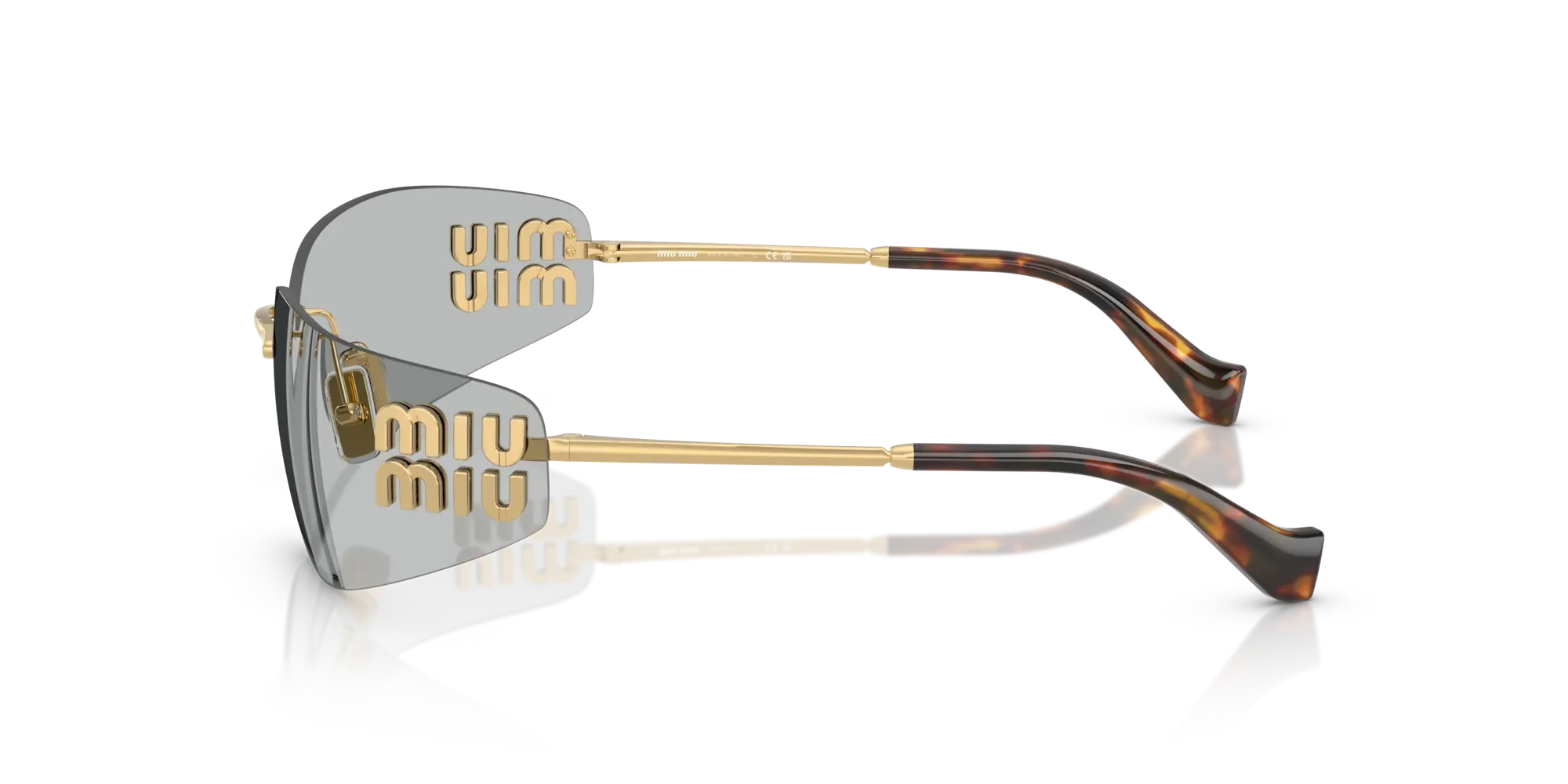 Occhiali da sole da donna Miu Miu MU A51S 5AK50K Oro - Pistilleria