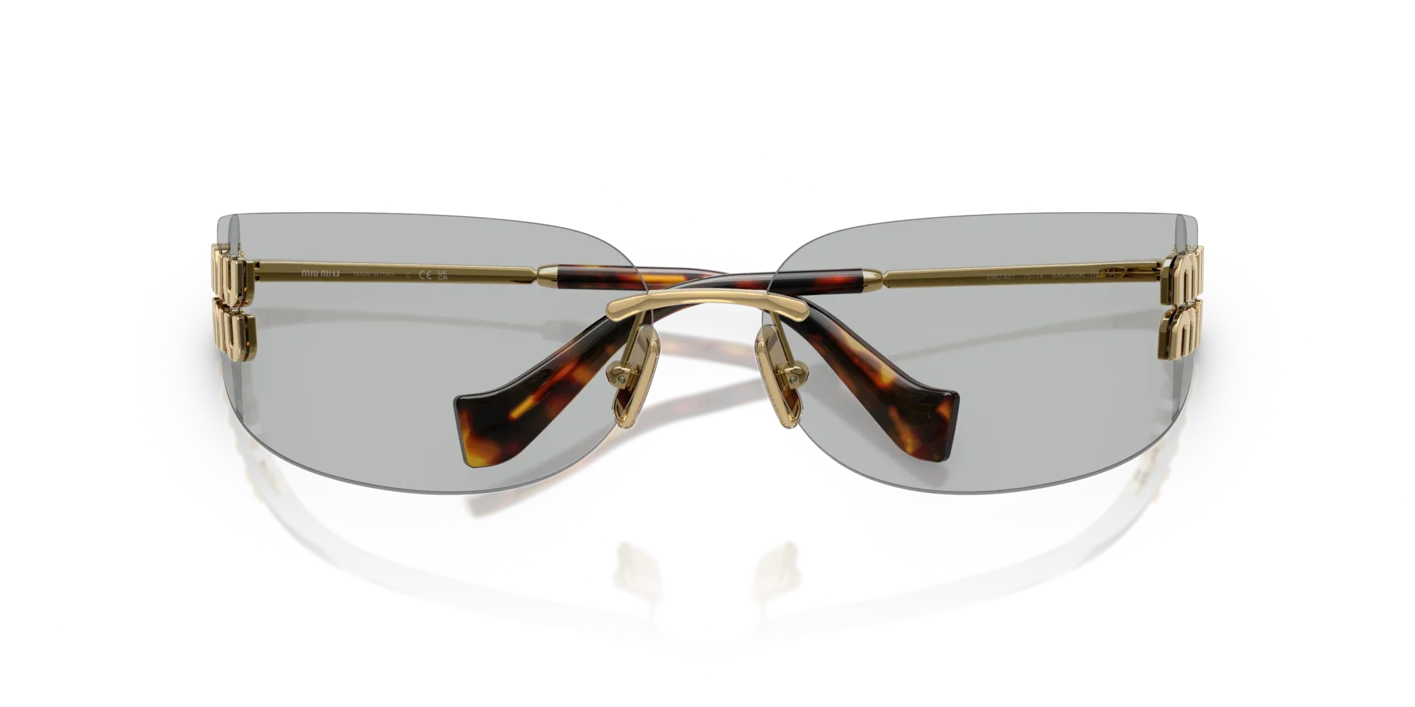 Occhiali da sole da donna Miu Miu MU A51S 5AK50K Oro - Pistilleria