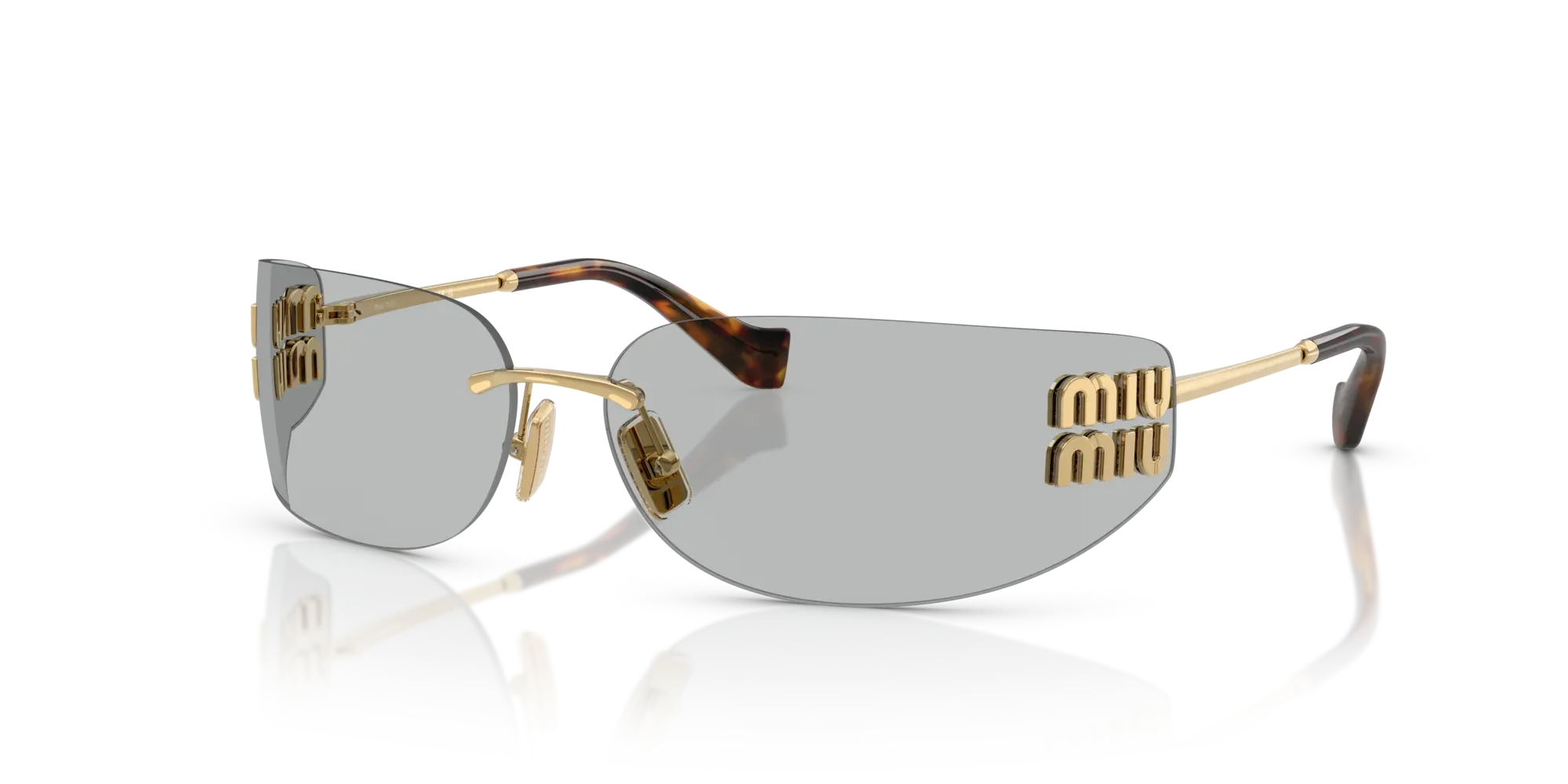 Occhiali da sole da donna Miu Miu MU A51S 5AK50K Oro - Pistilleria