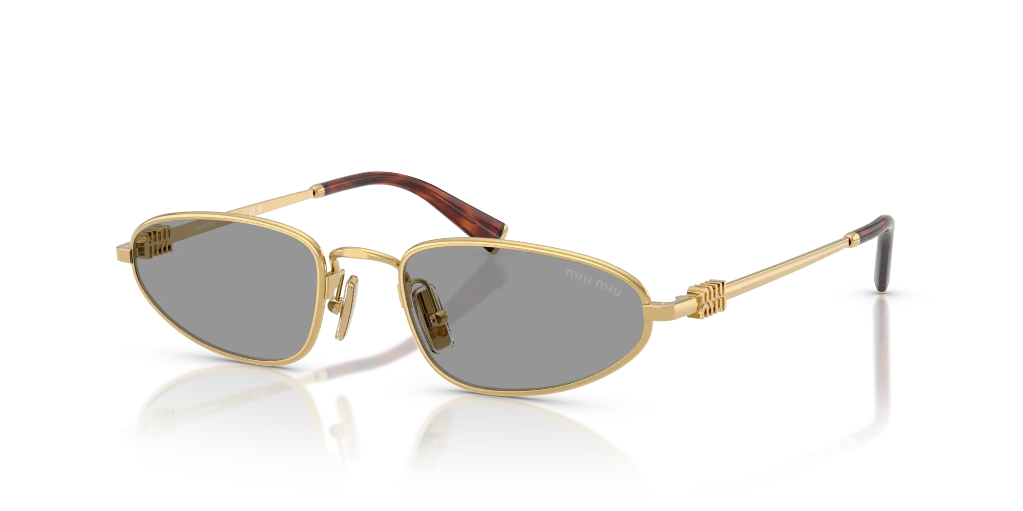 Occhiali da sole da donna Miu Miu MU A52S 5AK40O Oro - Pistilleria