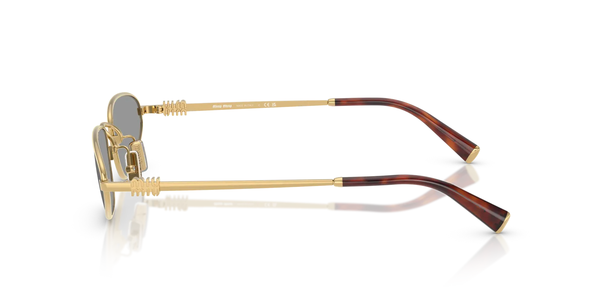 Occhiali da sole da donna Miu Miu MU A52S 5AK40O Oro - Pistilleria