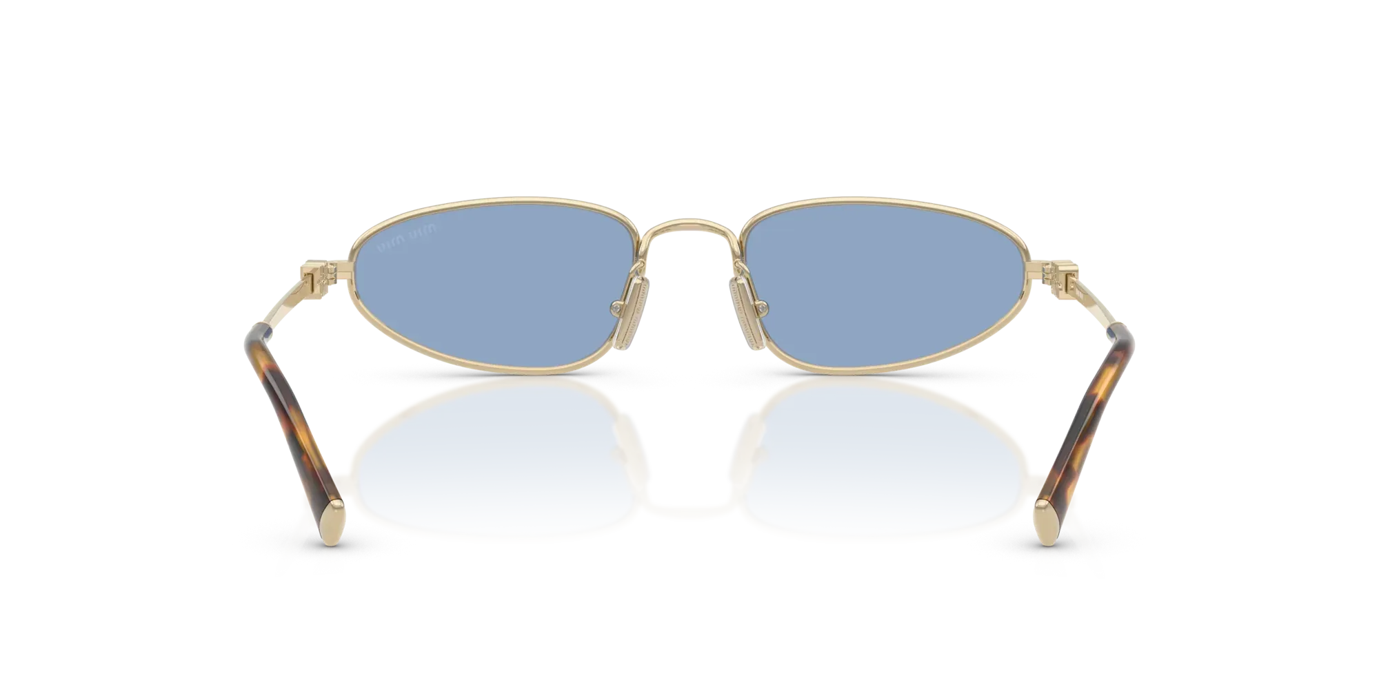 Occhiali da sole da donna Miu Miu MU A52S ZVN60O Oro pallido - Pistilleria