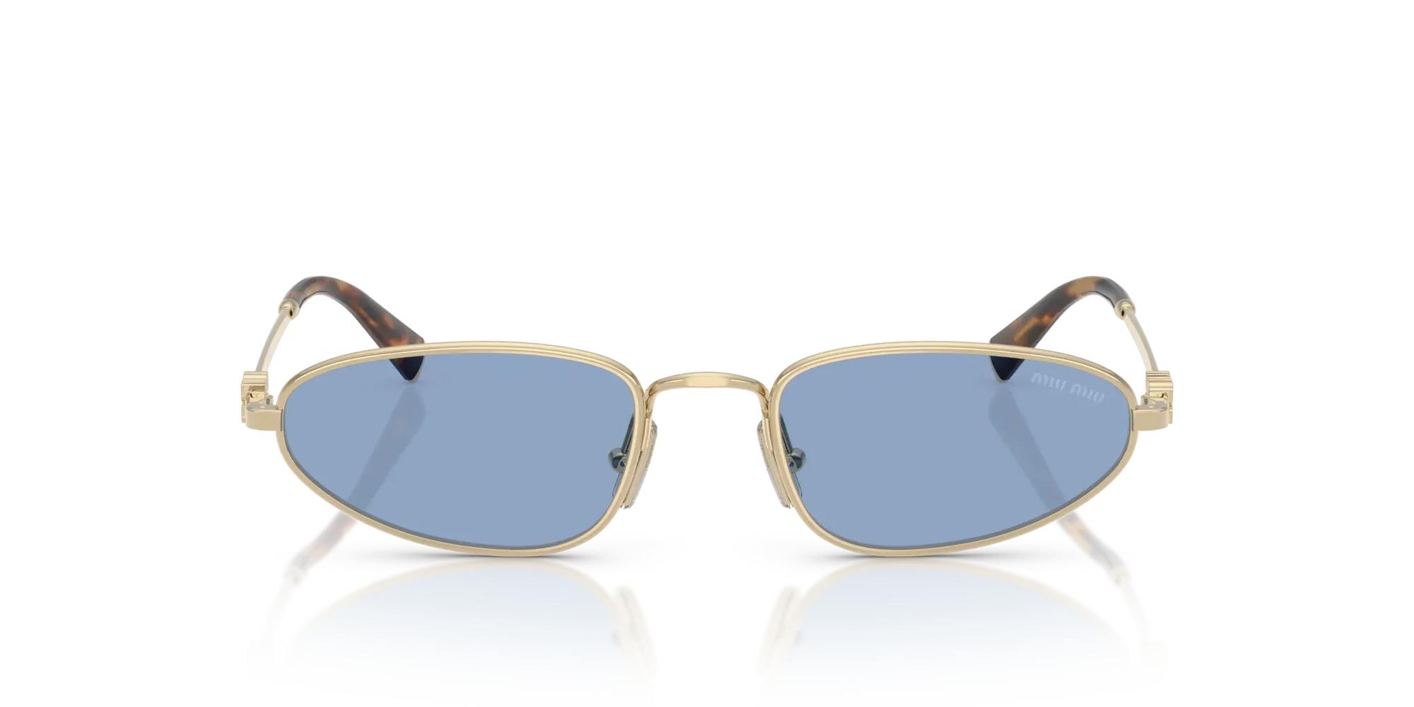 Occhiali da sole da donna Miu Miu MU A52S ZVN60O Oro pallido - Pistilleria