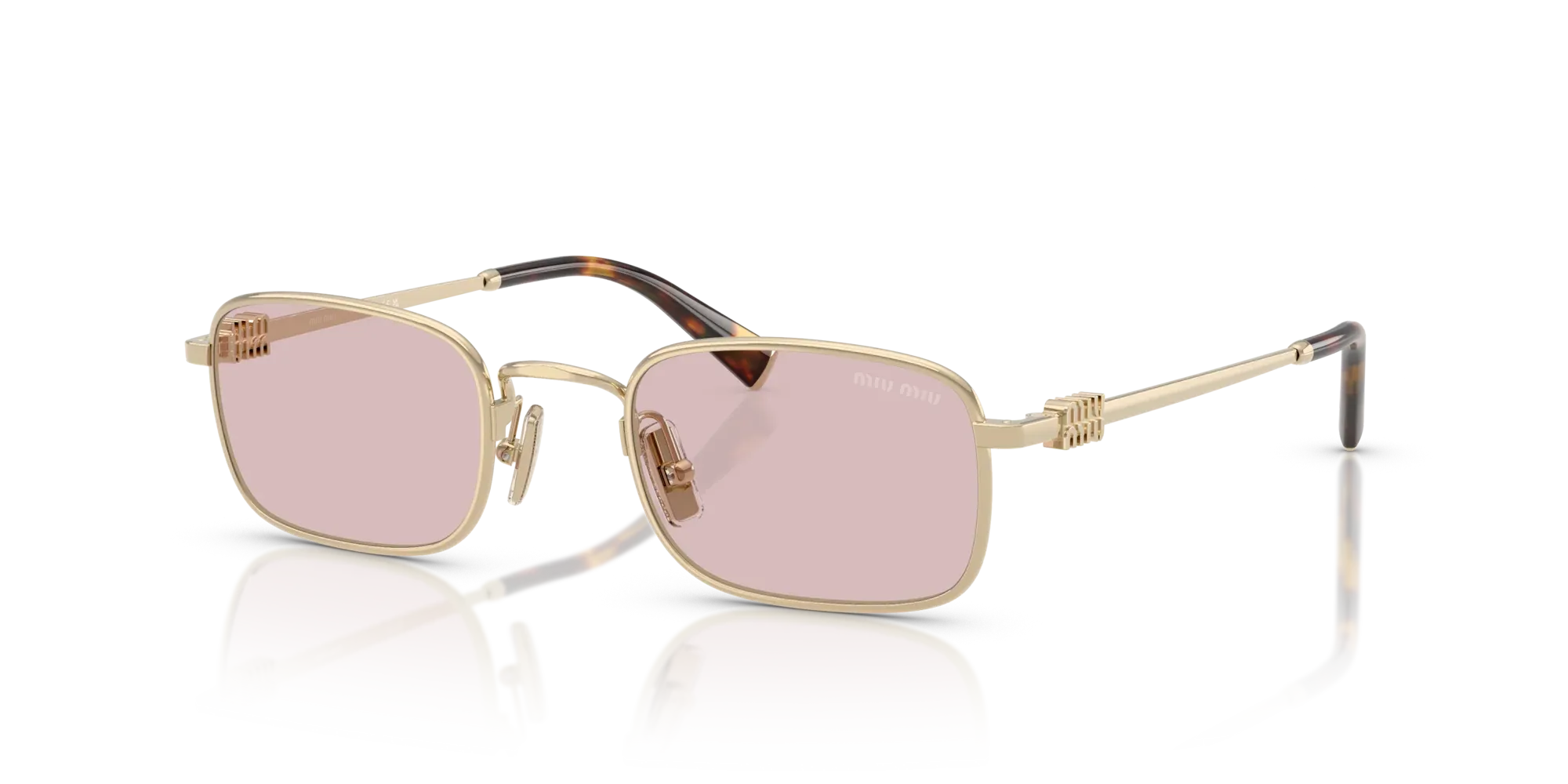 Occhiali da sole da donna Miu Miu MU A53S ZVN4I0 Oro pallido - Pistilleria