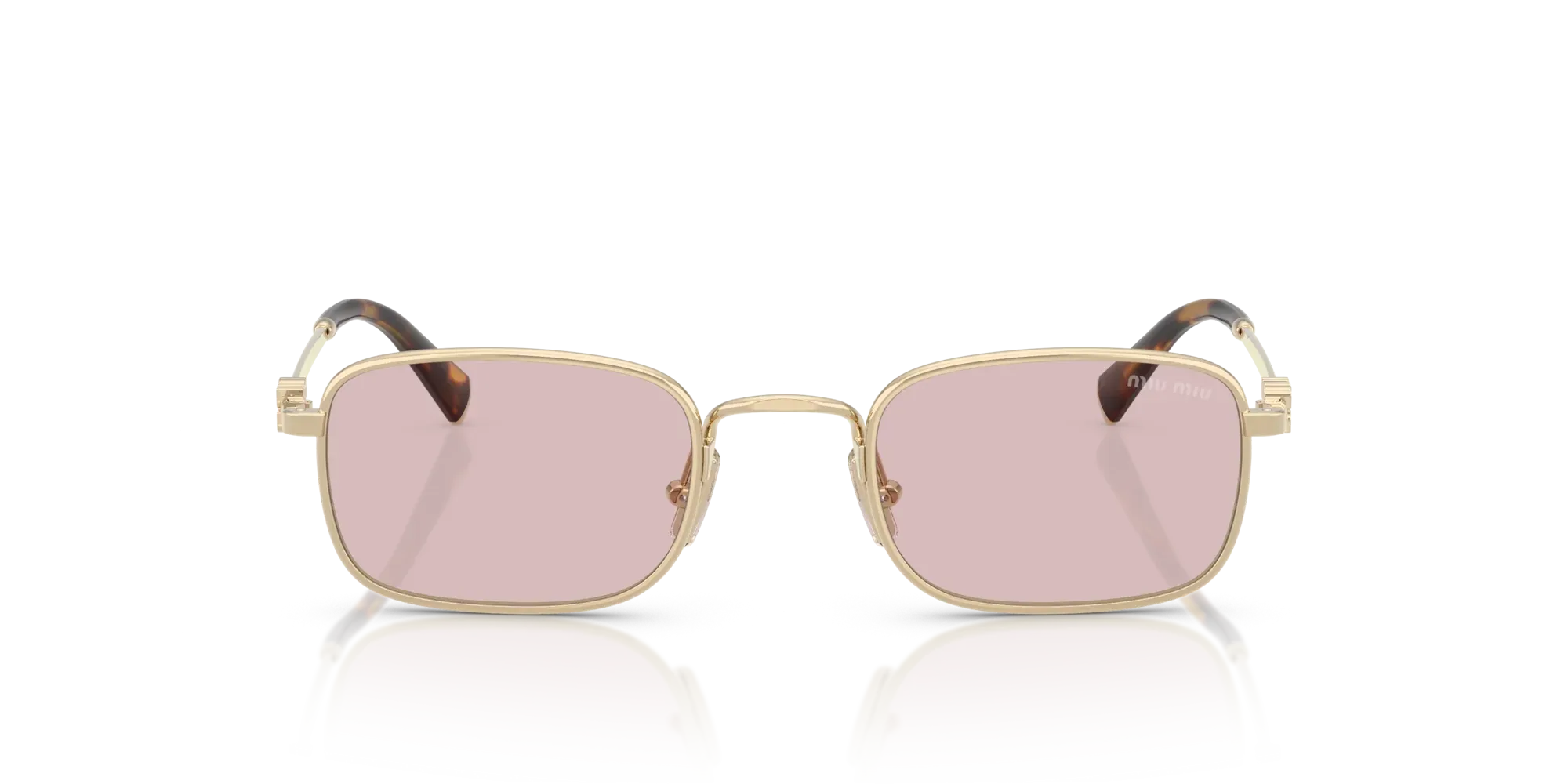 Occhiali da sole da donna Miu Miu MU A53S ZVN4I0 Oro pallido - Pistilleria