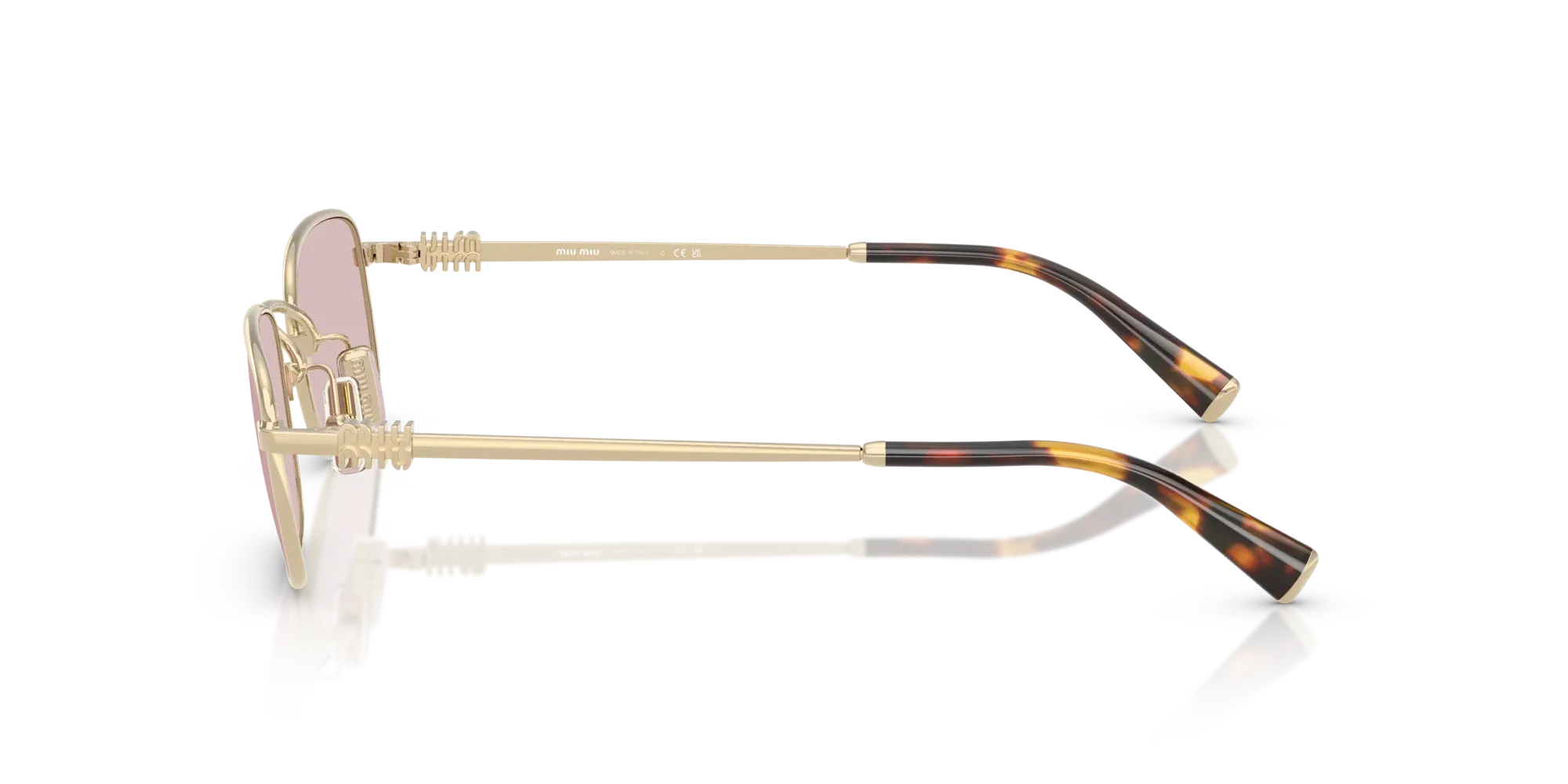 Occhiali da sole da donna Miu Miu MU A53S ZVN4I0 Oro pallido - Pistilleria