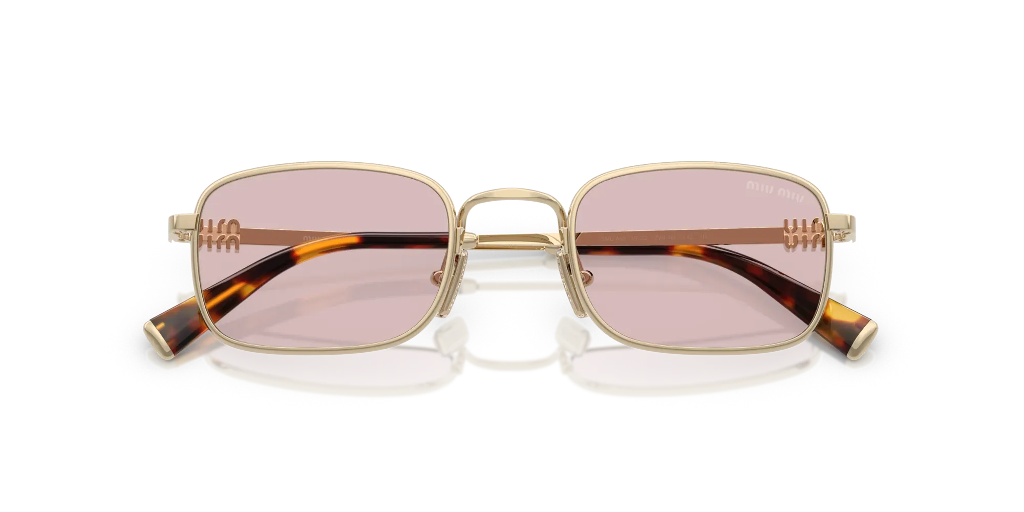 Occhiali da sole da donna Miu Miu MU A53S ZVN4I0 Oro pallido - Pistilleria