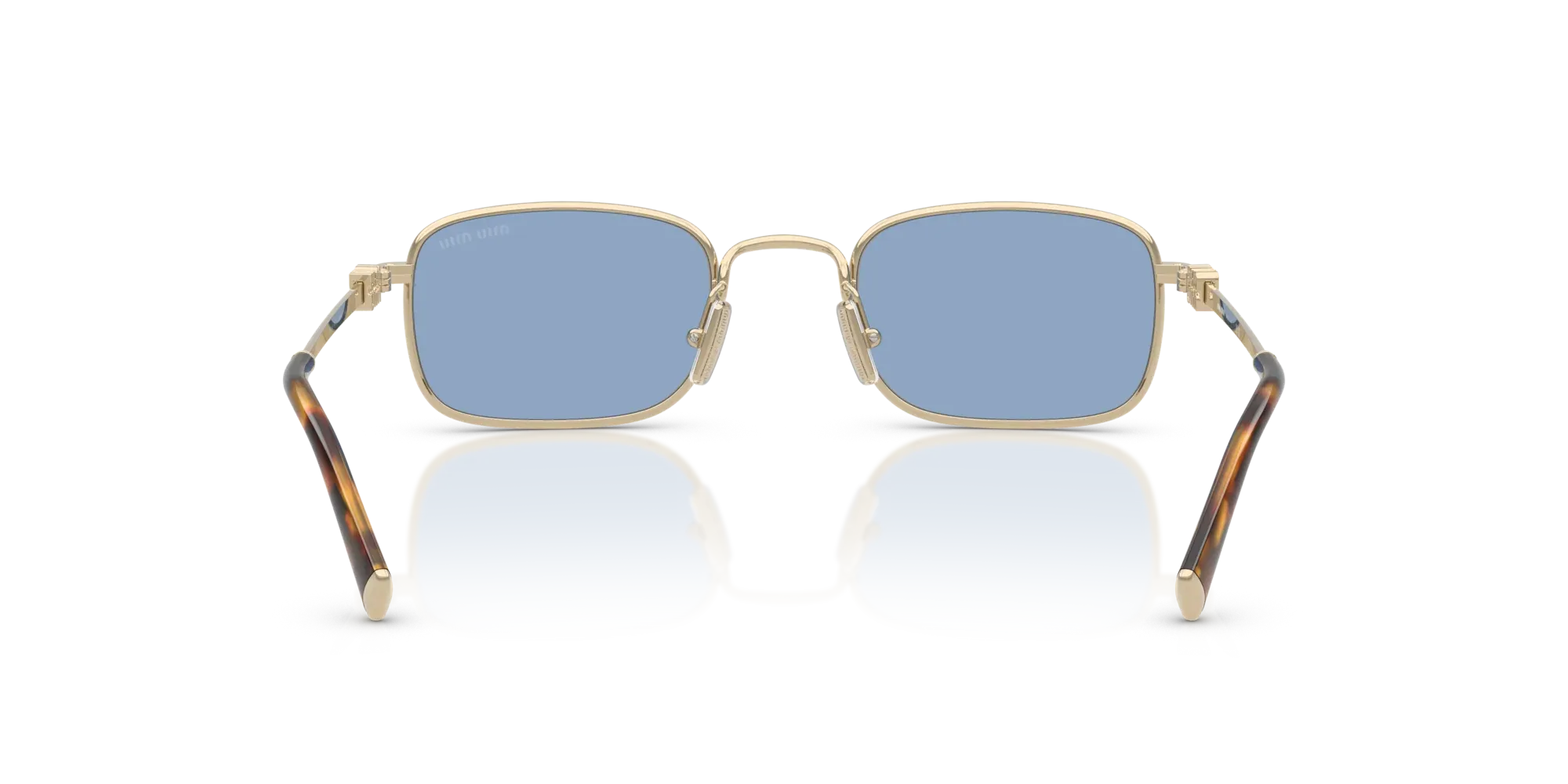 Occhiali da sole da donna Miu Miu MU A53S ZVN60O Oro pallido - Pistilleria