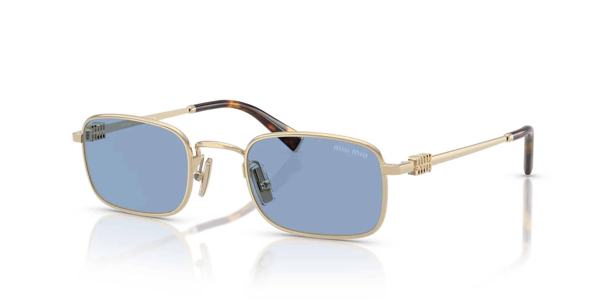 Occhiali da sole da donna Miu Miu MU A53S ZVN60O Oro pallido - Pistilleria