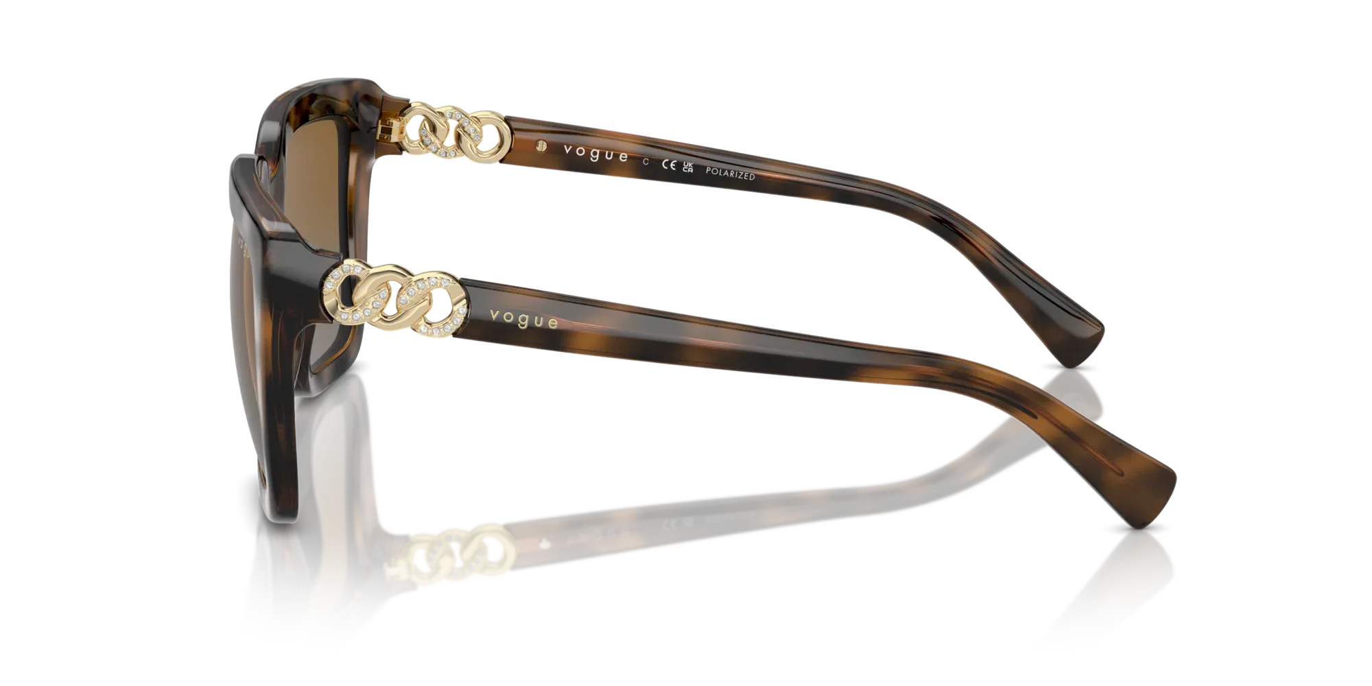 Occhiali da sole da donna Vogue VO5575SB 2386T5 Top havana scuro/marrone chiaro Polarizzati - Pistilleria