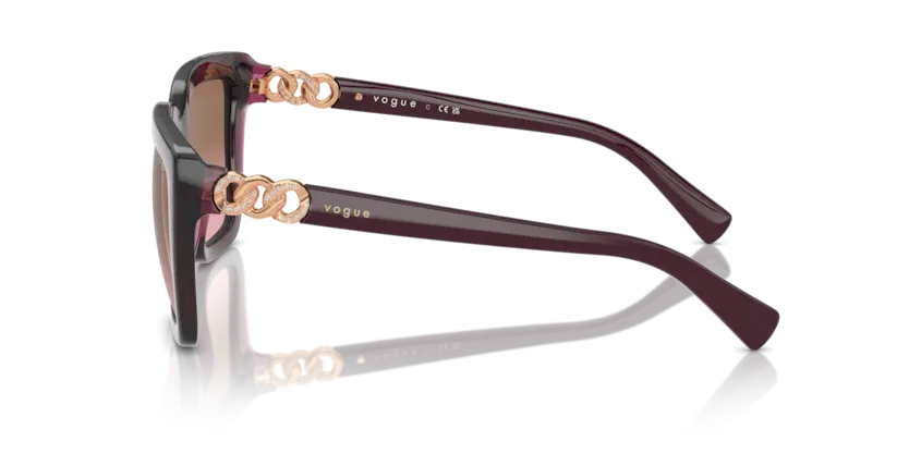 Occhiali da sole da donna Vogue VO5575SB 298914 Rosso ciliegia trasparente - Pistilleria