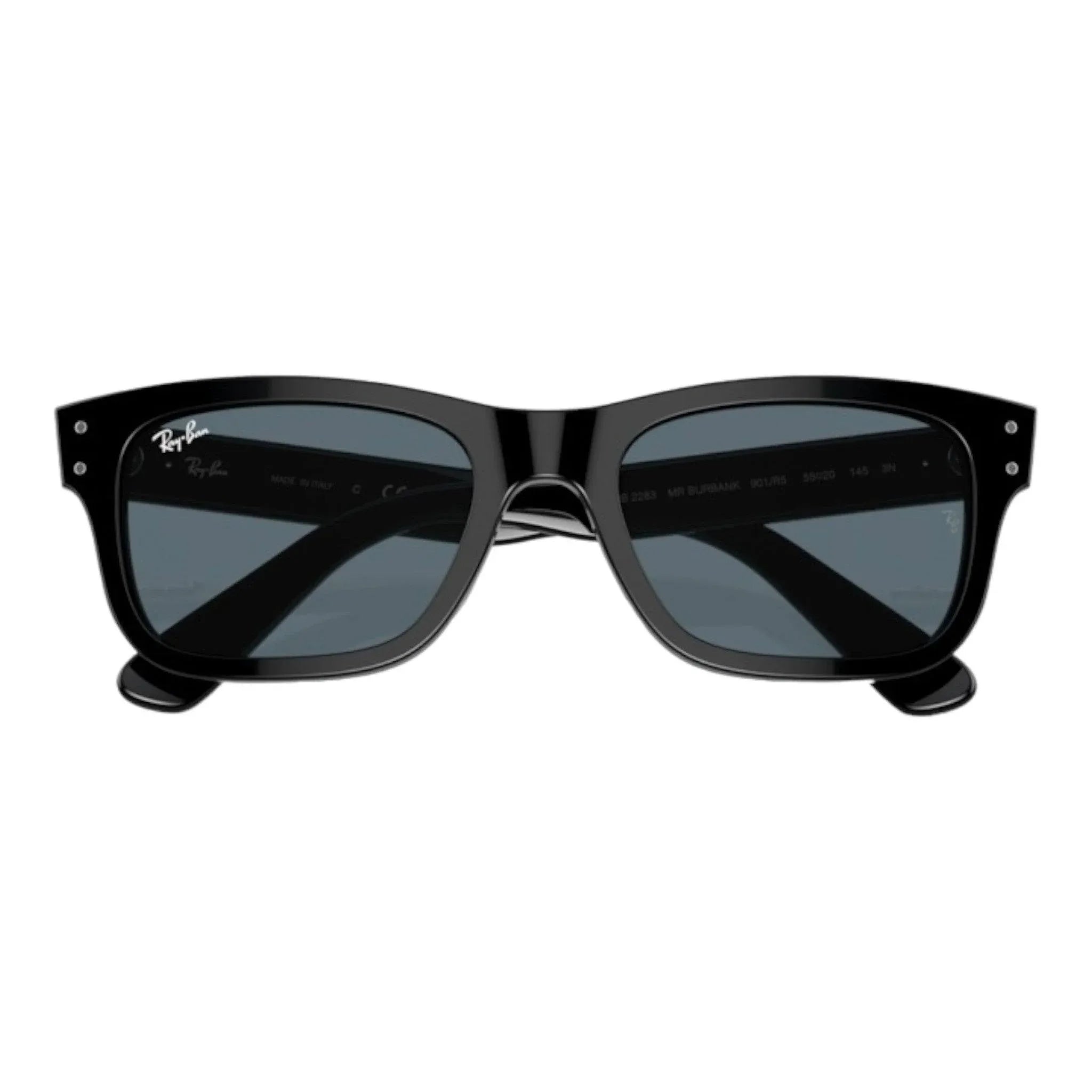 Occhiali da sole da uomo Mr Burbank RB2283 Black Blue - Pistilleria