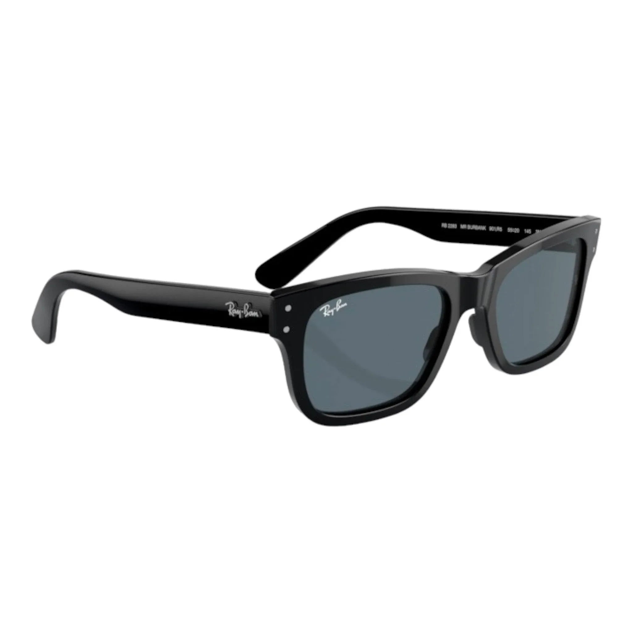 Occhiali da sole da uomo Mr Burbank RB2283 Black Blue - Pistilleria