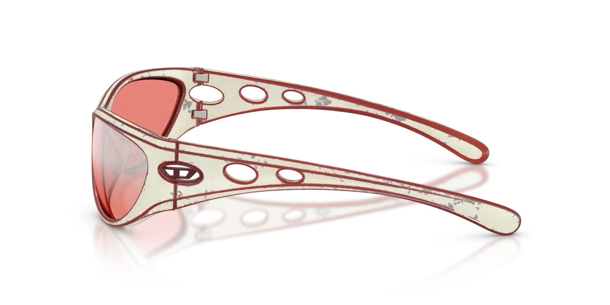 Occhiali da sole Diesel DL3004U 20107E White barrelling red - Pistilleria