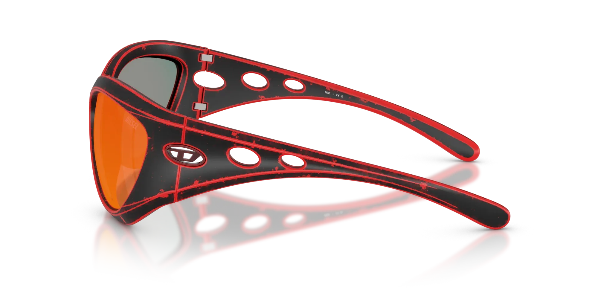 Occhiali da sole Diesel DL3007U 20096P Black barrelling red - Pistilleria