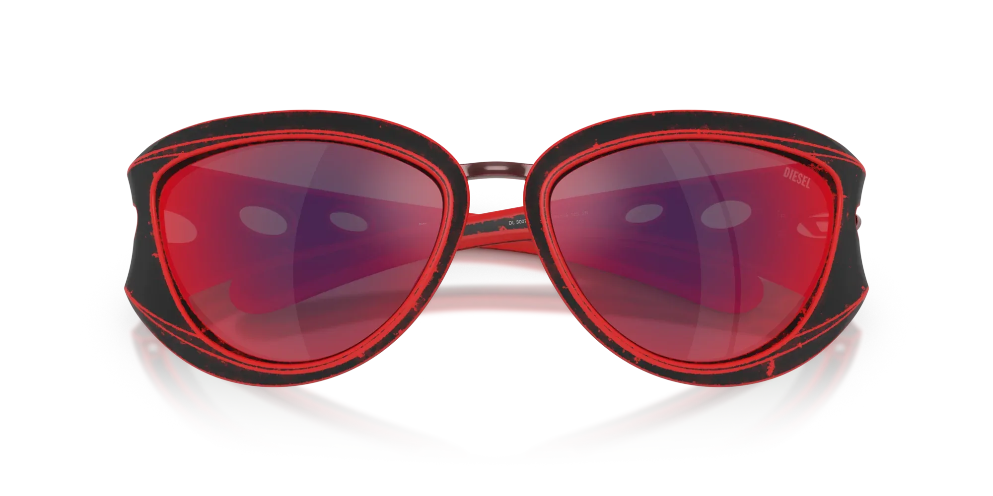 Occhiali da sole Diesel DL3007U 20096P Black barrelling red - Pistilleria