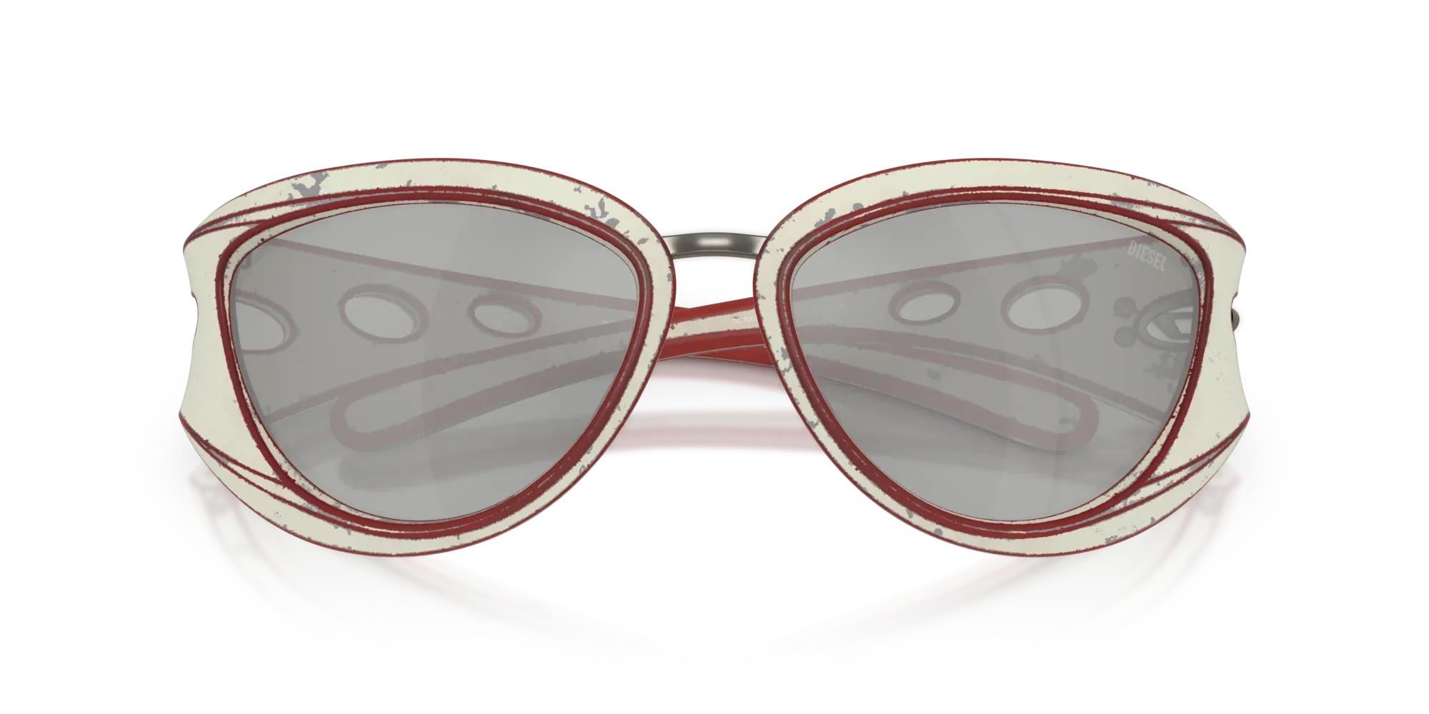 Occhiali da sole Diesel DL3007U 20108V White brushed red - Pistilleria