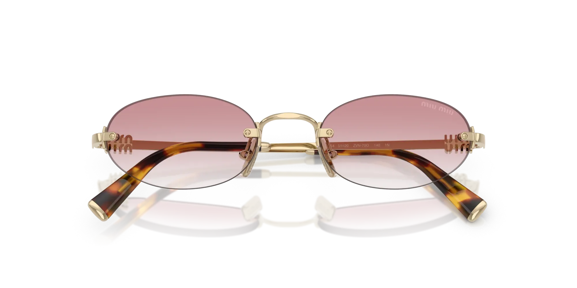 Occhiali da sole Miu Miu MU A54S ZVN70O Oro pallido - Pistilleria