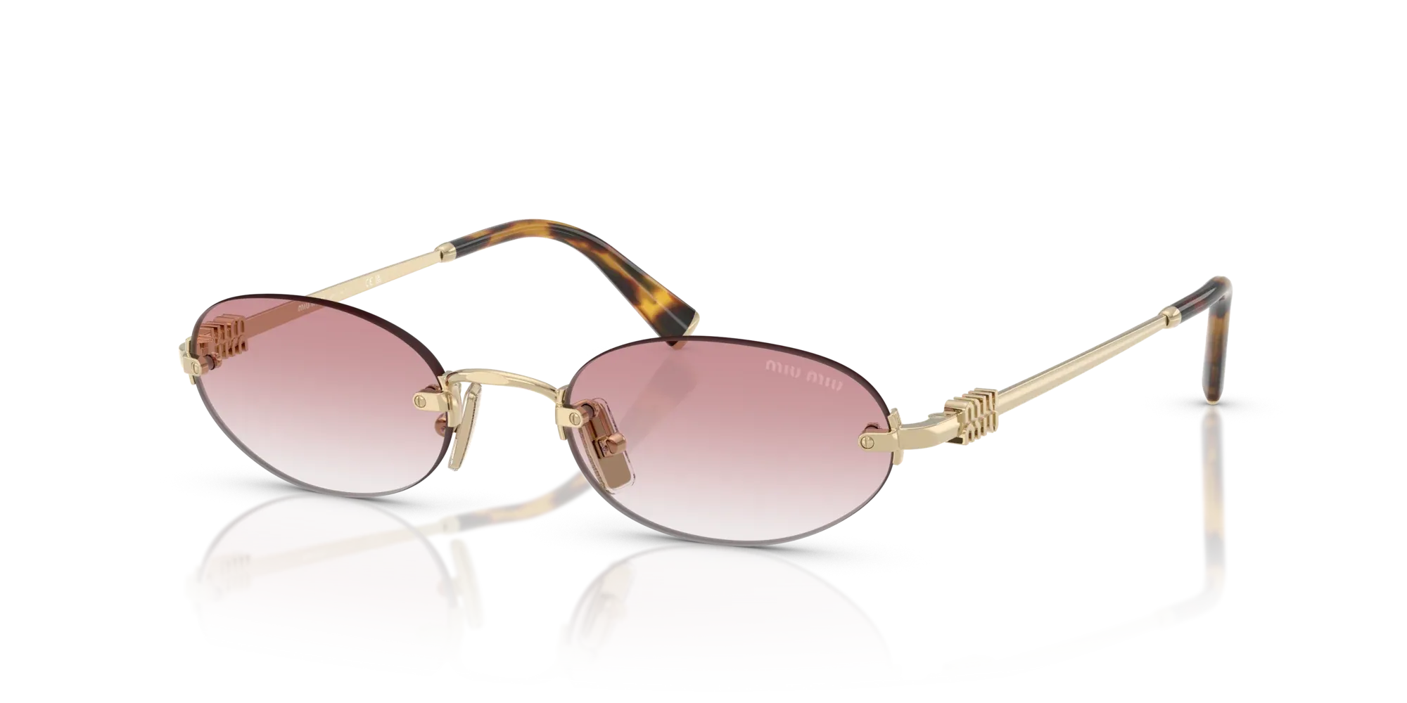 Occhiali da sole Miu Miu MU A54S ZVN70O Oro pallido - Pistilleria