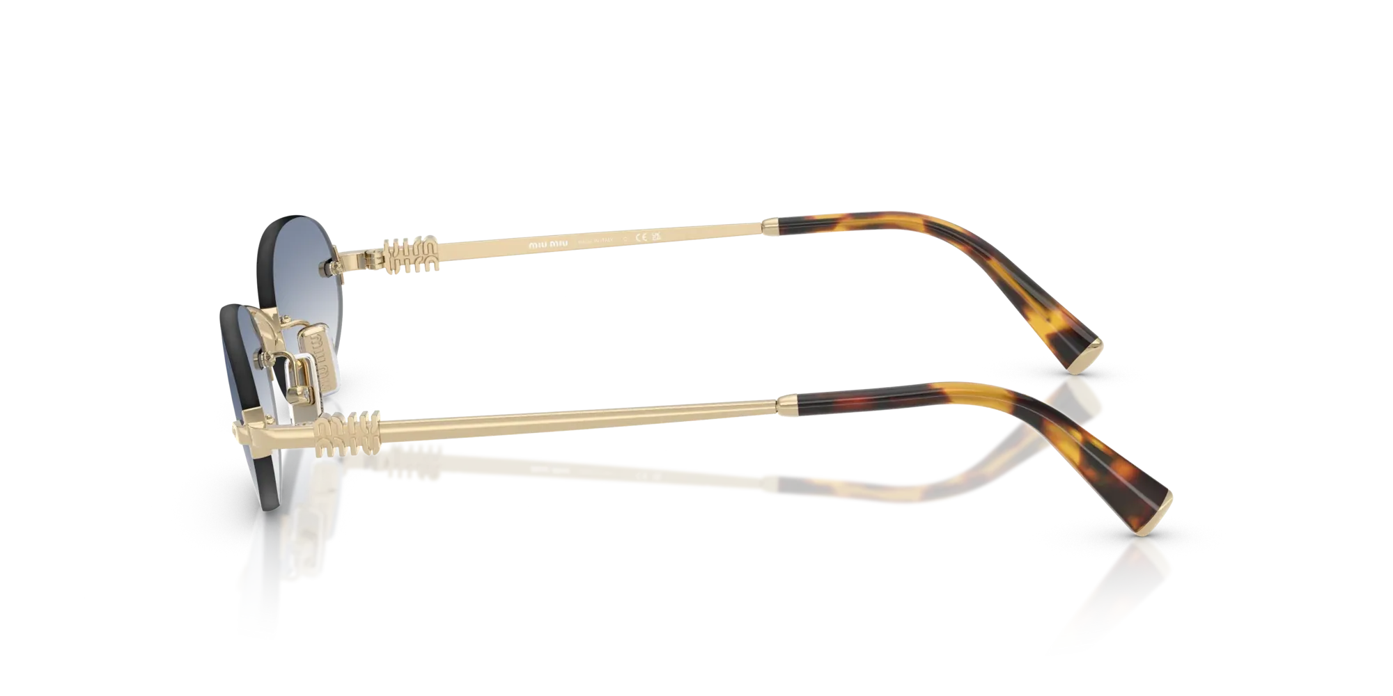 Occhiali da sole Miu Miu MU A54S ZVN80O - Oro pallido - Pistilleria