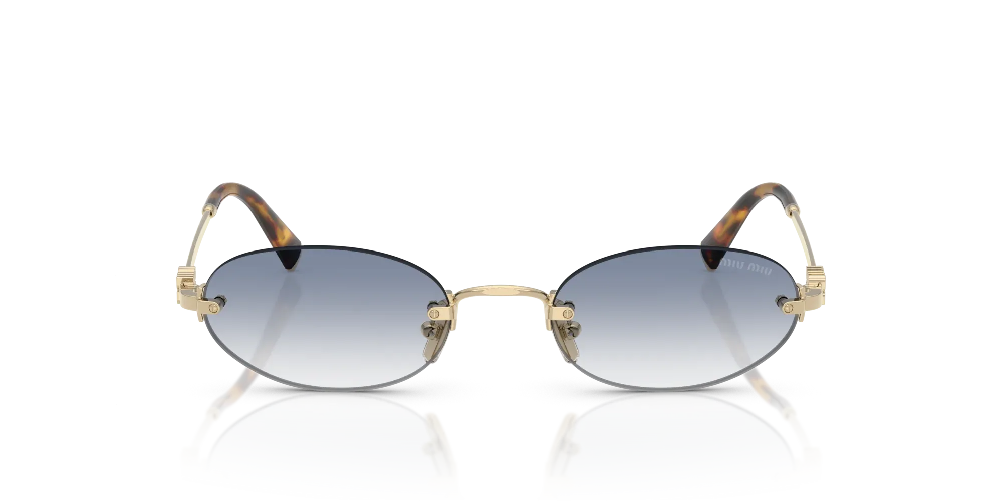 Occhiali da sole Miu Miu MU A54S ZVN80O - Oro pallido - Pistilleria