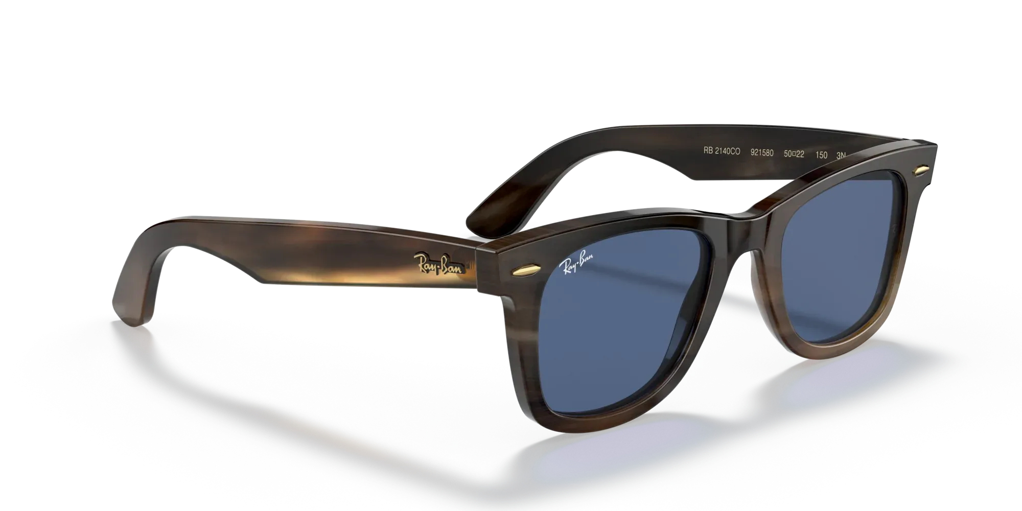 Occhiali da sole Ray-Ban in corno RB2140CO Wayfarer 921580 Havana chiaro Edizione Limitata - Pistilleria