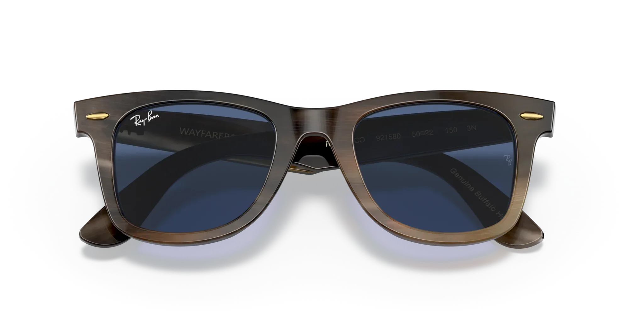 Occhiali da sole Ray-Ban in corno RB2140CO Wayfarer 921580 Havana chiaro Edizione Limitata - Pistilleria