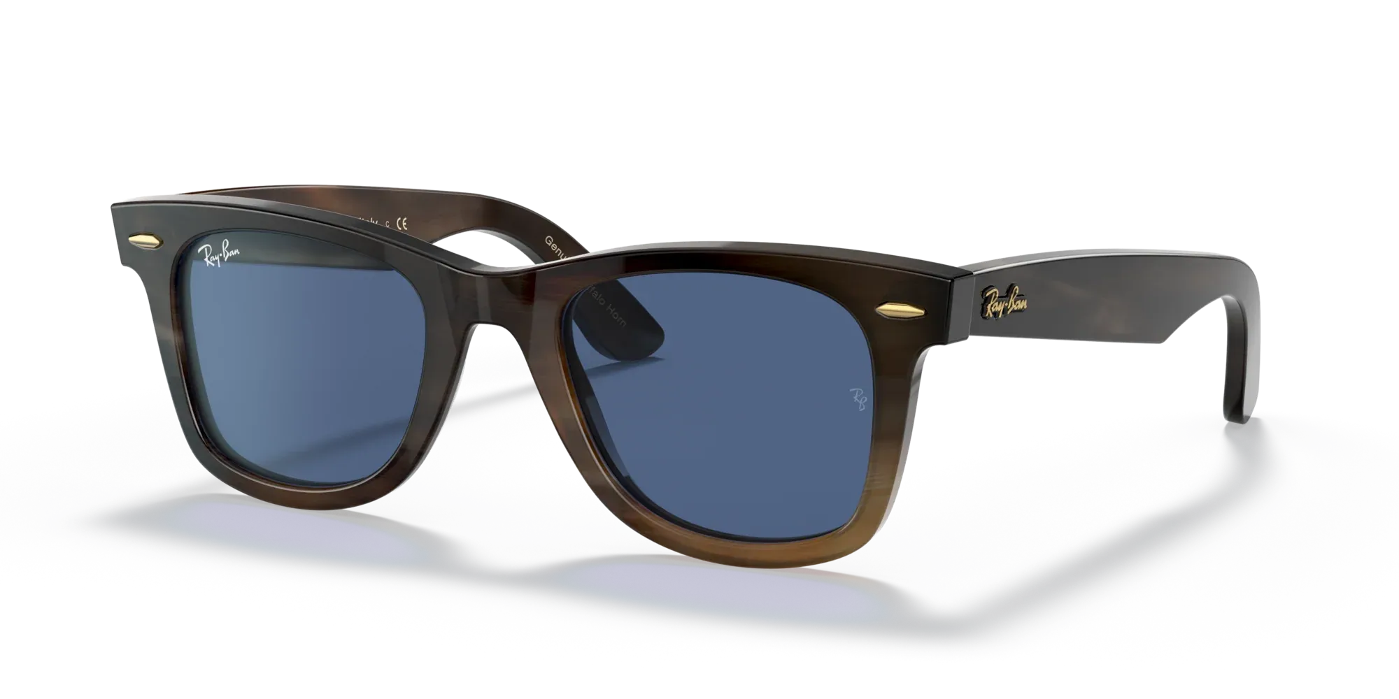 Occhiali da sole Ray-Ban in corno RB2140CO Wayfarer 921580 Havana chiaro Edizione Limitata - Pistilleria