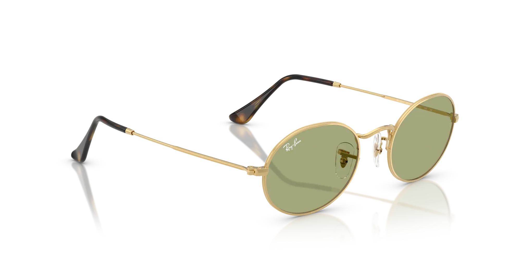 Occhiali da sole Ray-Ban Oval RB3547 001/4E - Oro arista - Pistilleria