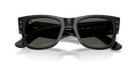 Occhiali da sole Ray-Ban RB0840S - 6826J5 - Nero Mega wayfarer Blacked Out Collection - Pistilleria