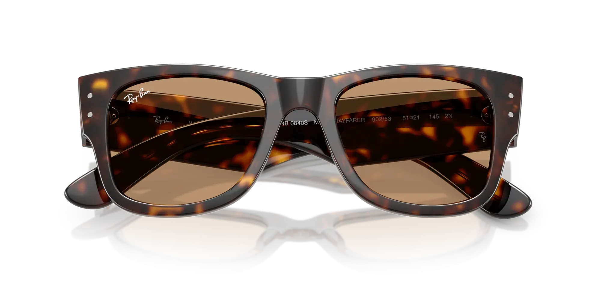 Occhiali da sole Ray-Ban RB0840S Mega wayfarer 902/53 Havana - Pistilleria