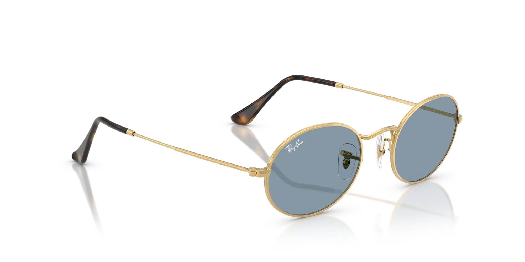 Occhiali da sole Ray-Ban RB3547 Oval 001/56 Oro arista - Pistilleria