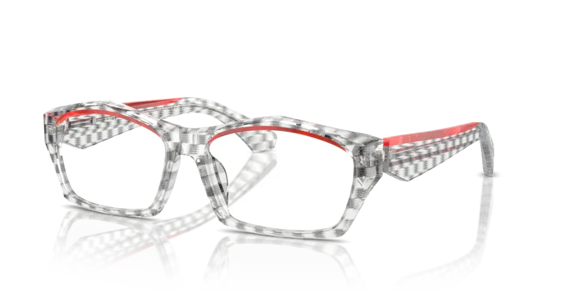 Occhiali da vista Alain Mikli A03525 003 Damier black transparent/rouge nacree - Pistilleria